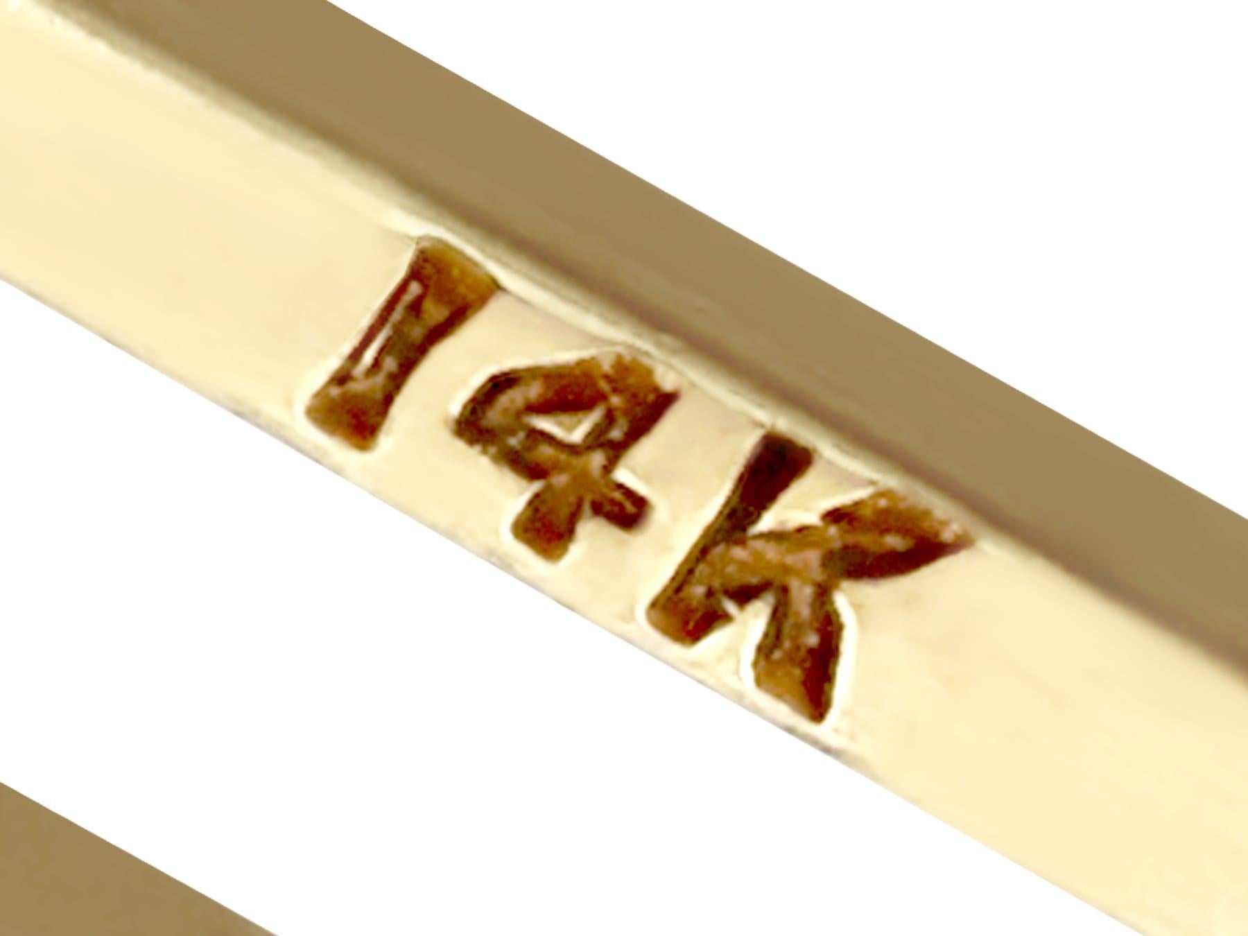 1940er Essex Kristall Reverse Intaglio Gelbgold Krawattenklammer im Angebot 2