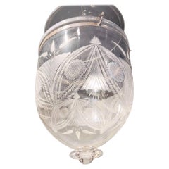 1940
s Etched Glass Lantern