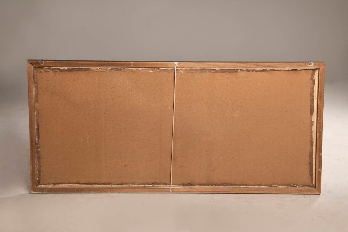 1940s Etiennette Johan Panthers Painting With Coeval Frame 5