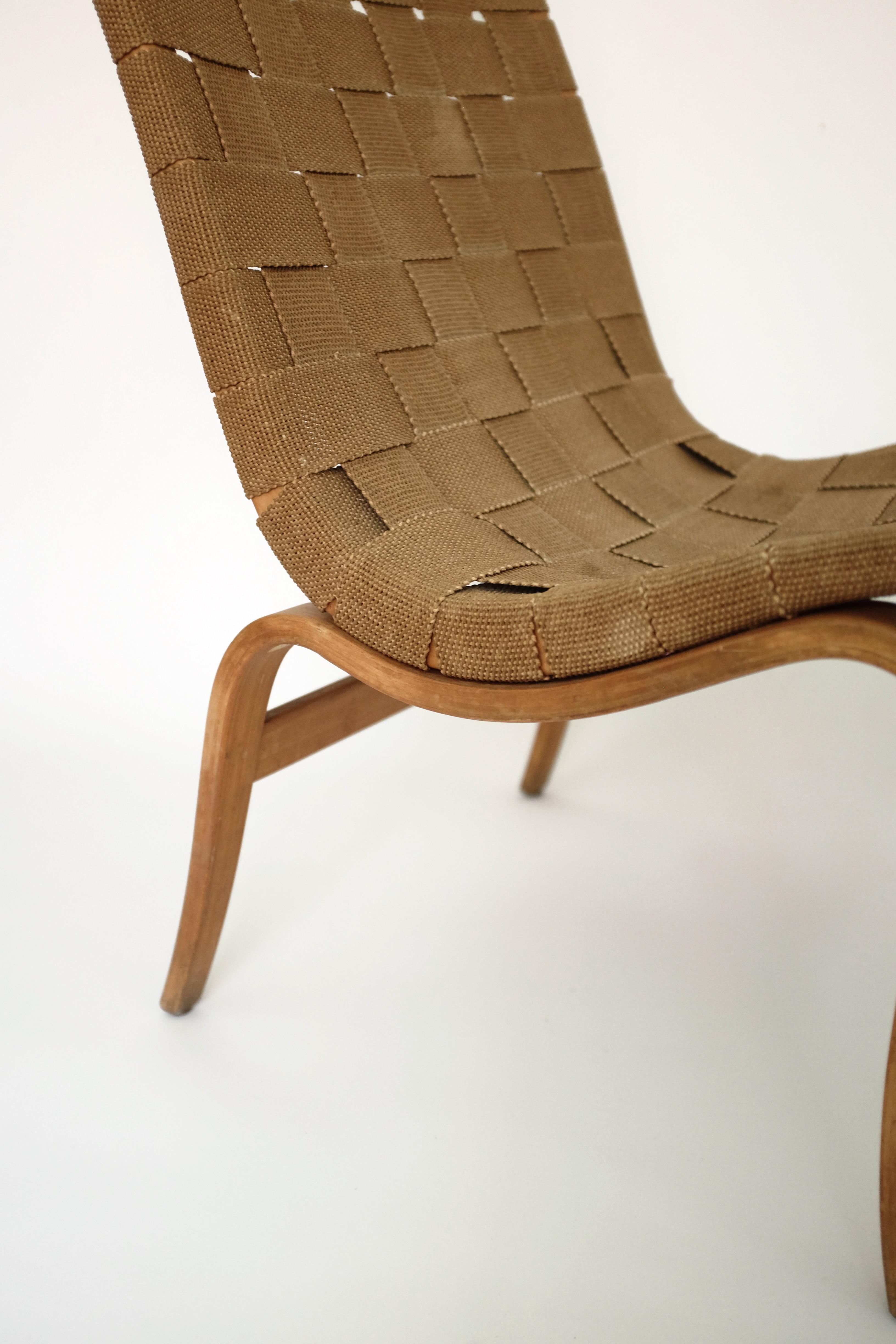 Woodwork 1940's Eva Chair by Bruno Mathsson For Sale