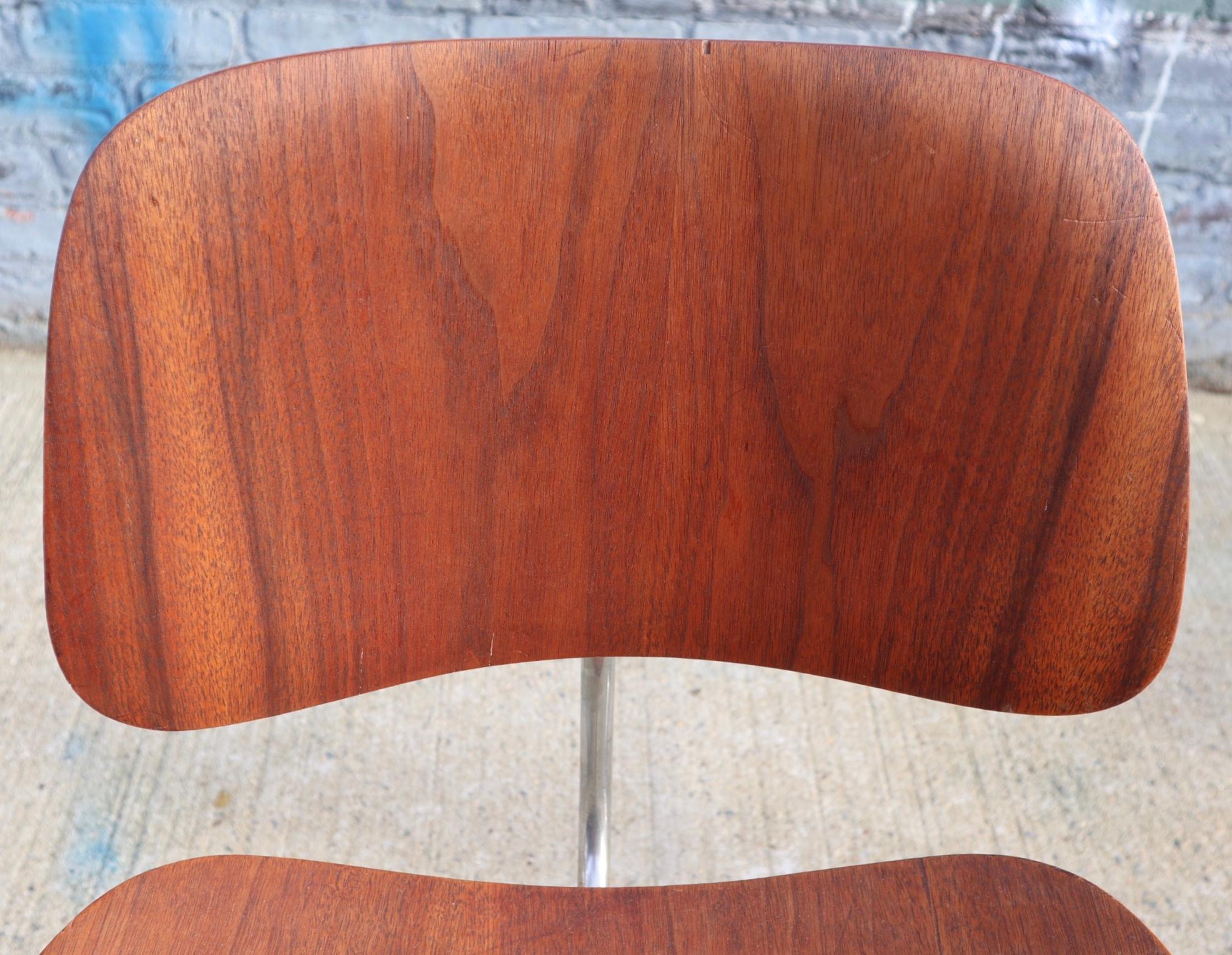 American 1940s Evans Edition Eames DCM Dining Chair in Walnut