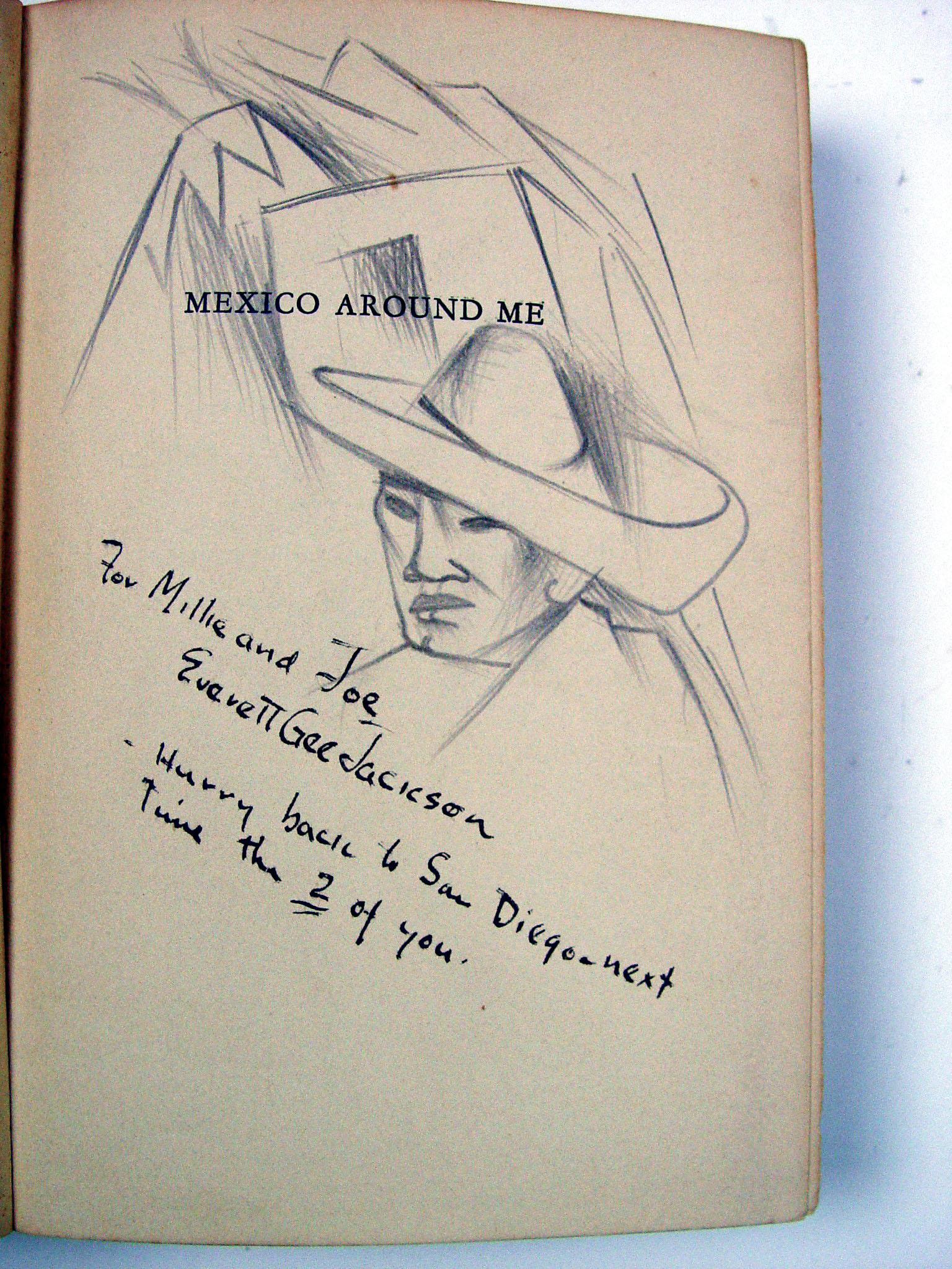 20th Century 1940s Everett Gee Jackson 2 Drawings & Book For Sale