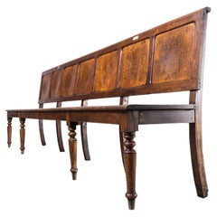 1940's Exceptional Long Three Metre Oak Hall Bench