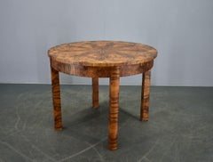 1940s Extendable Dining Table in Walnut, Czechoslovakia