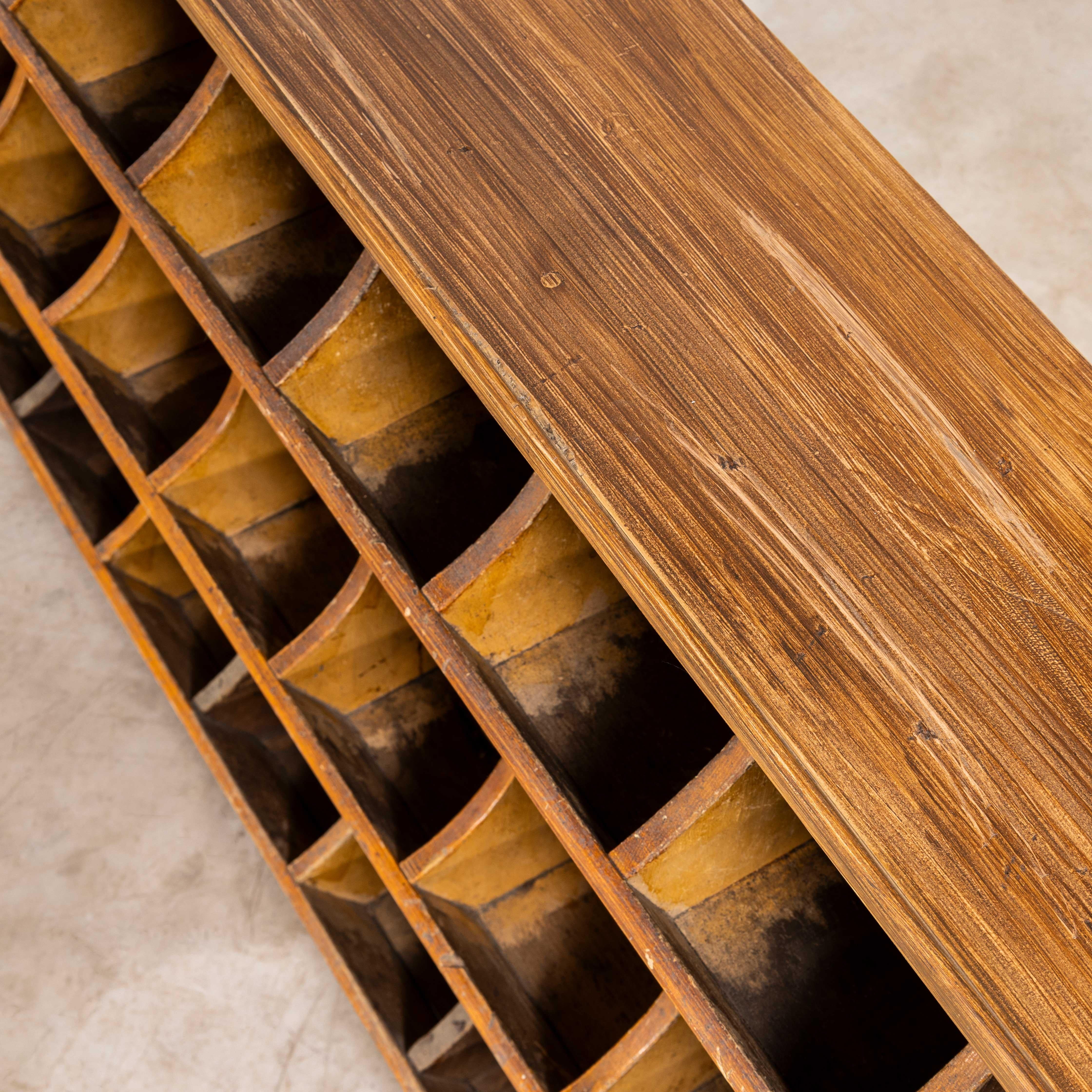 1940's Faux Wood Workshop Shelving - Pigeon Hole Bins (3232) 1