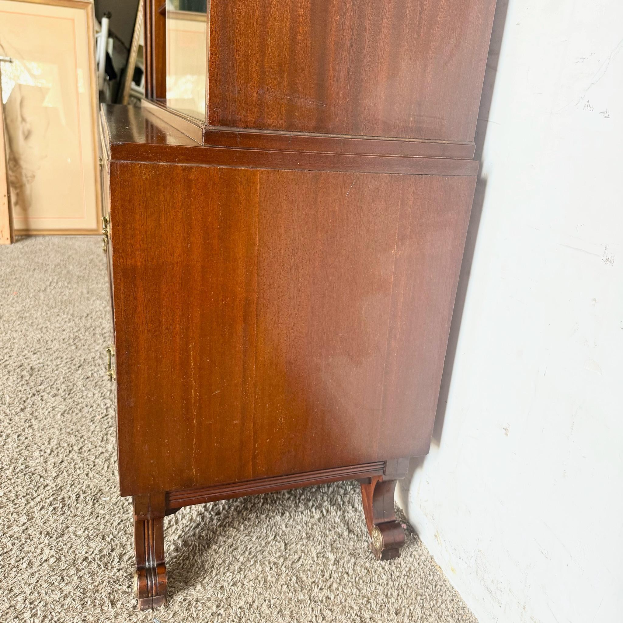 1940s Federal Flamed Mahogany China/Display Cabinet by Rway 2