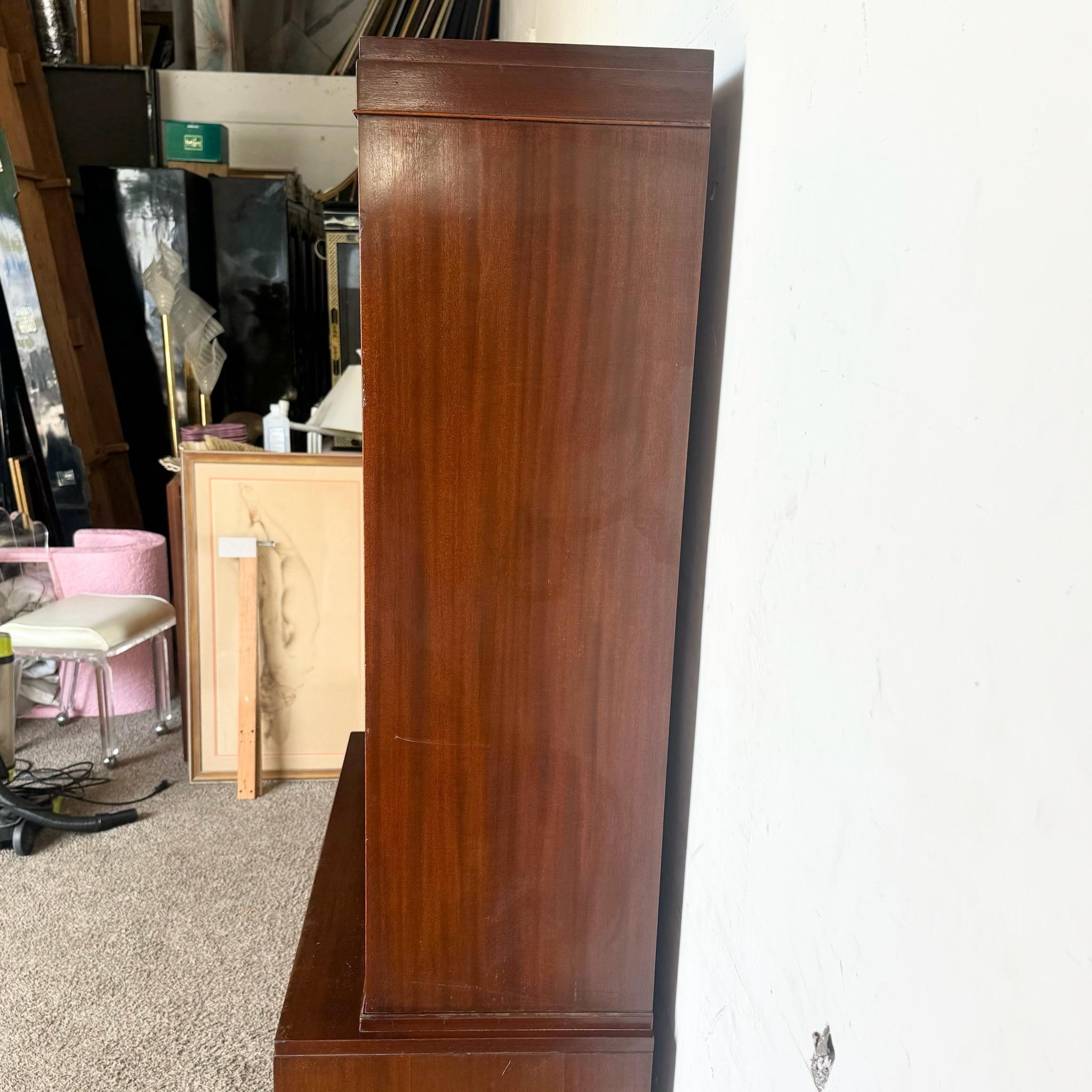 1940s Federal Flamed Mahogany China/Display Cabinet by Rway 3