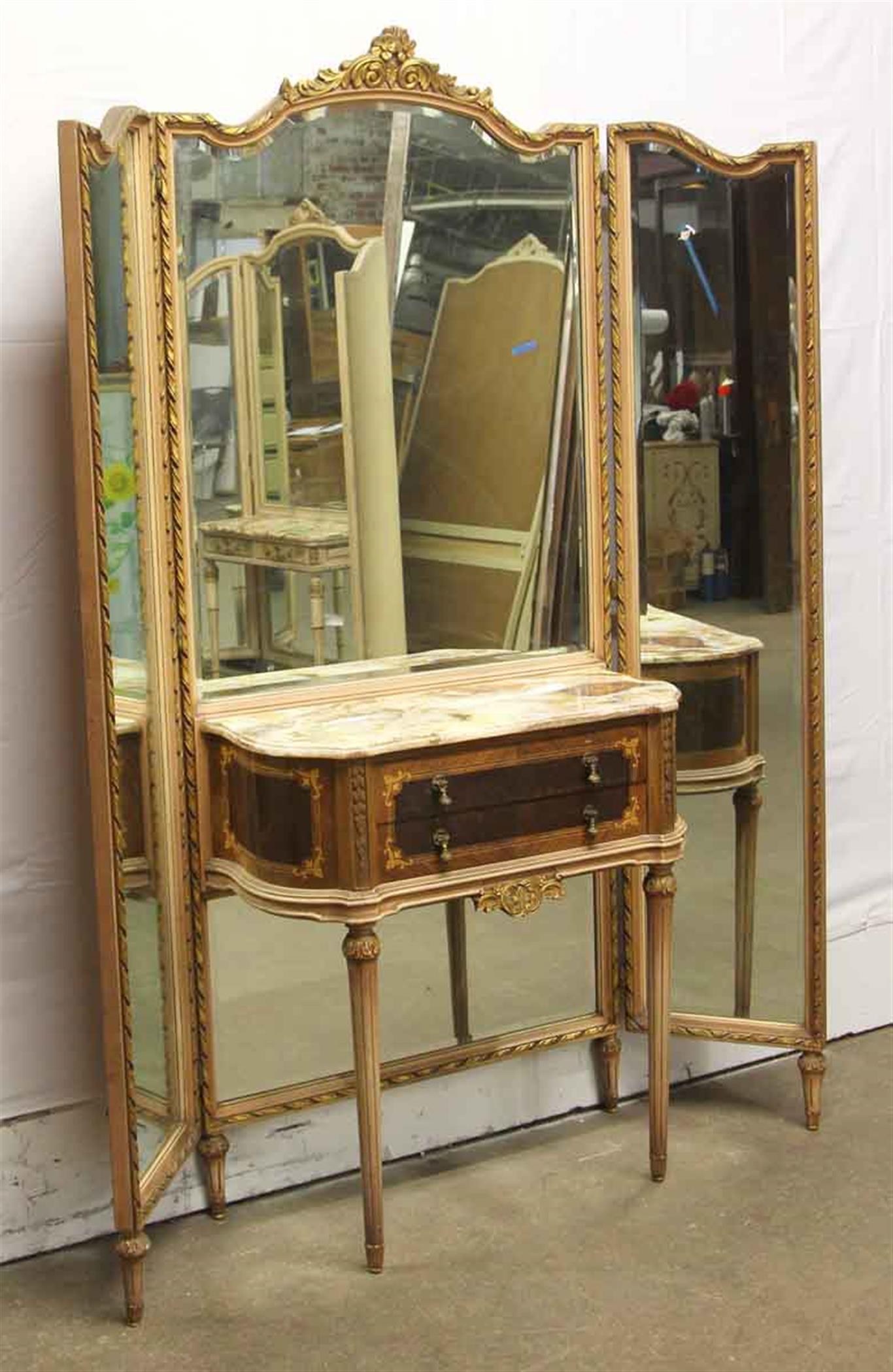 vanity folding mirror