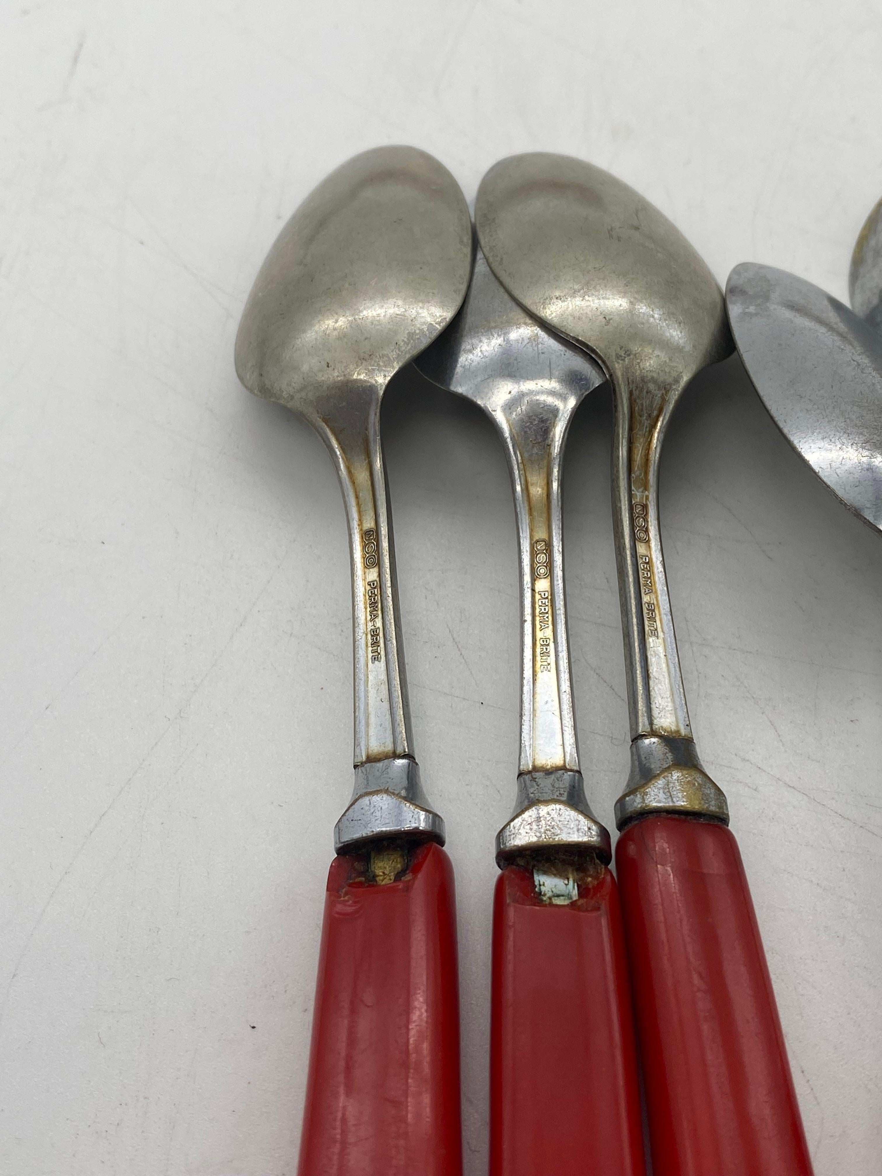 1940s Fiesta Go- Along Bakelite Handle Stainless Steel Mix and Match Set of 68 2