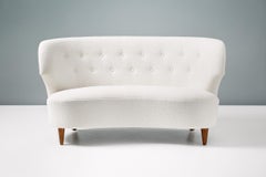 1940s Finnish Boucle Sofa by Carl-Johan Boman