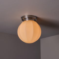 1940s Finnish Geometric Glass and Metal Lamp in the Manner of Paavo Tynell