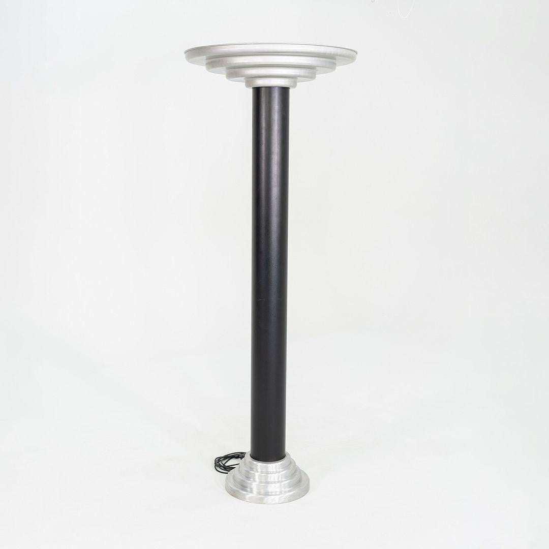 Modern 1940s Firma Keiser Machine Age Streamline Torchiere Floor Lamp in Aluminum For Sale