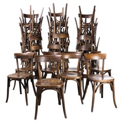 1940's Fischel French Bentwood Dark Walnut Dining Chairs, Good Quantities Avail