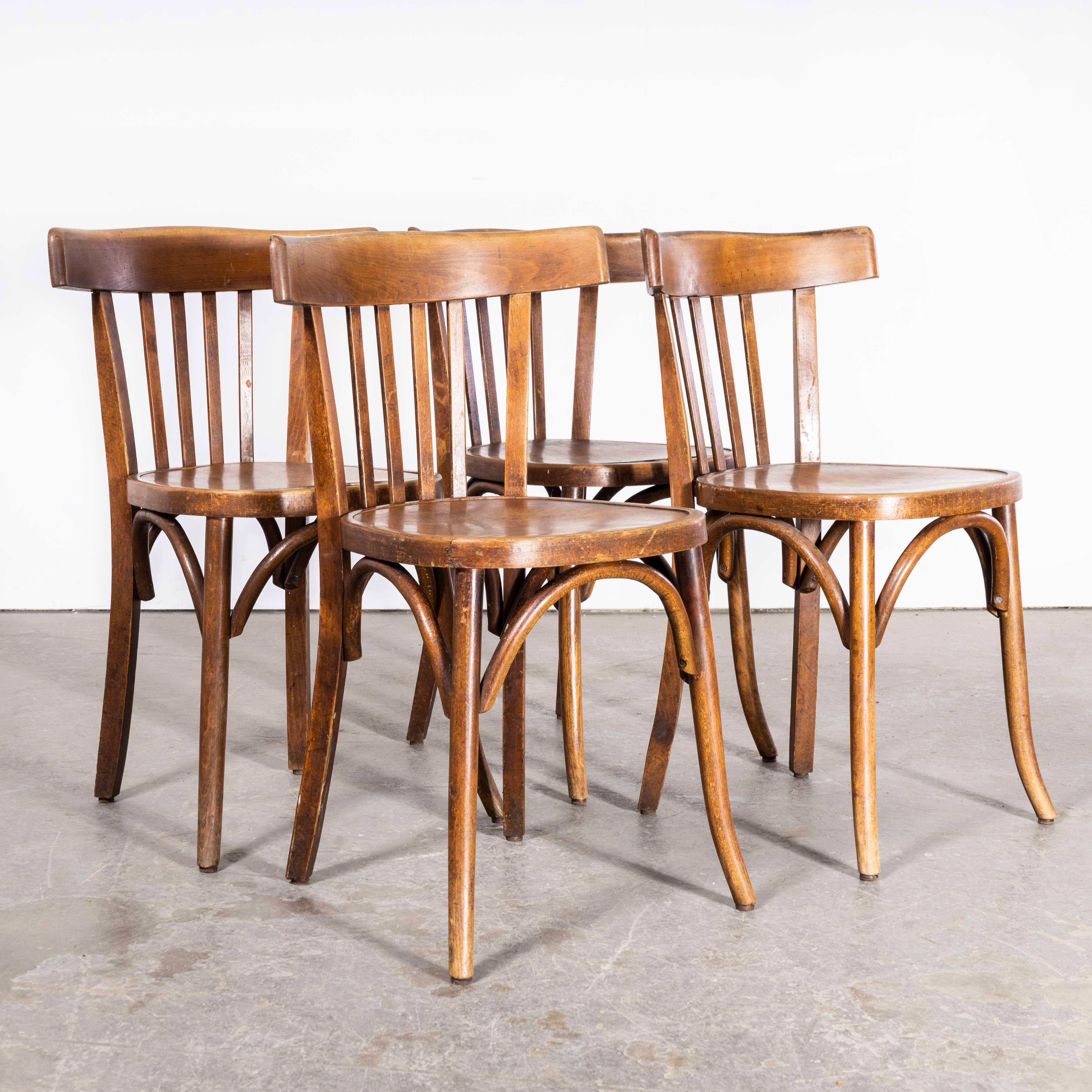 1940's Fischel French Deep Back Bentwood Dining Chairs - Set Of Four 6