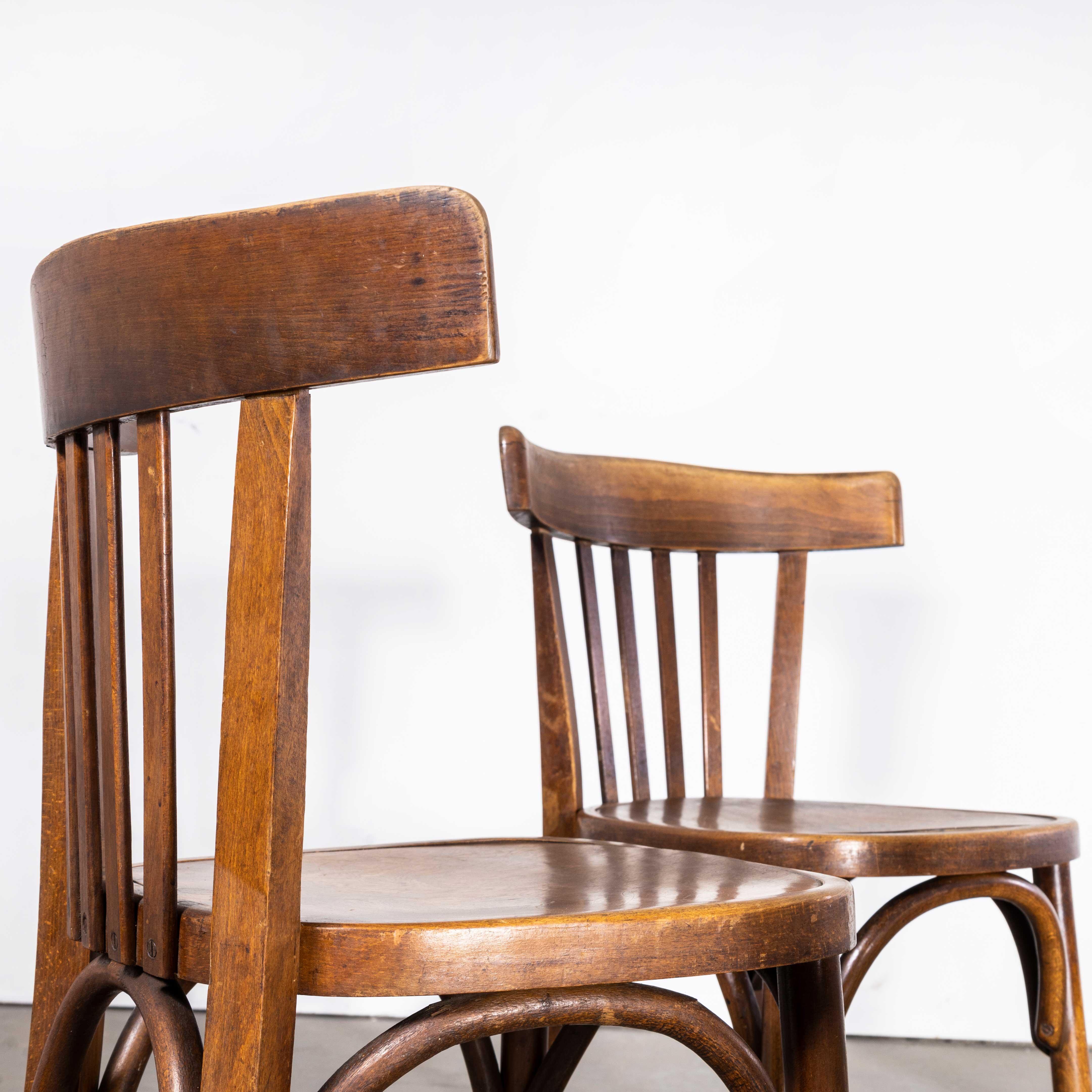 1940's Fischel French Deep Back Bentwood Dining Chairs - Set Of Four 5
