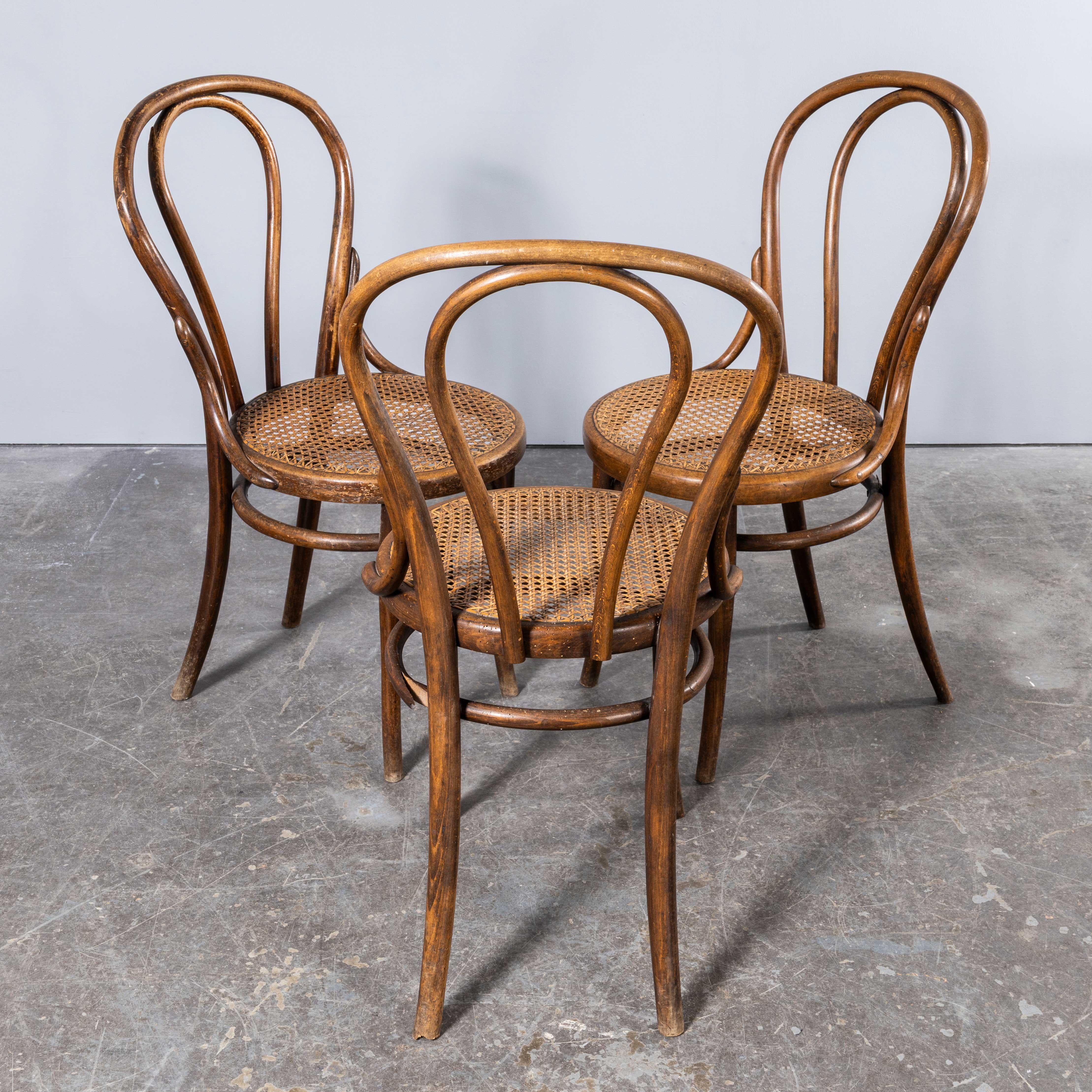 1940's Fischel Hoop Backed Cane Seat Chair - Set Of Three 2