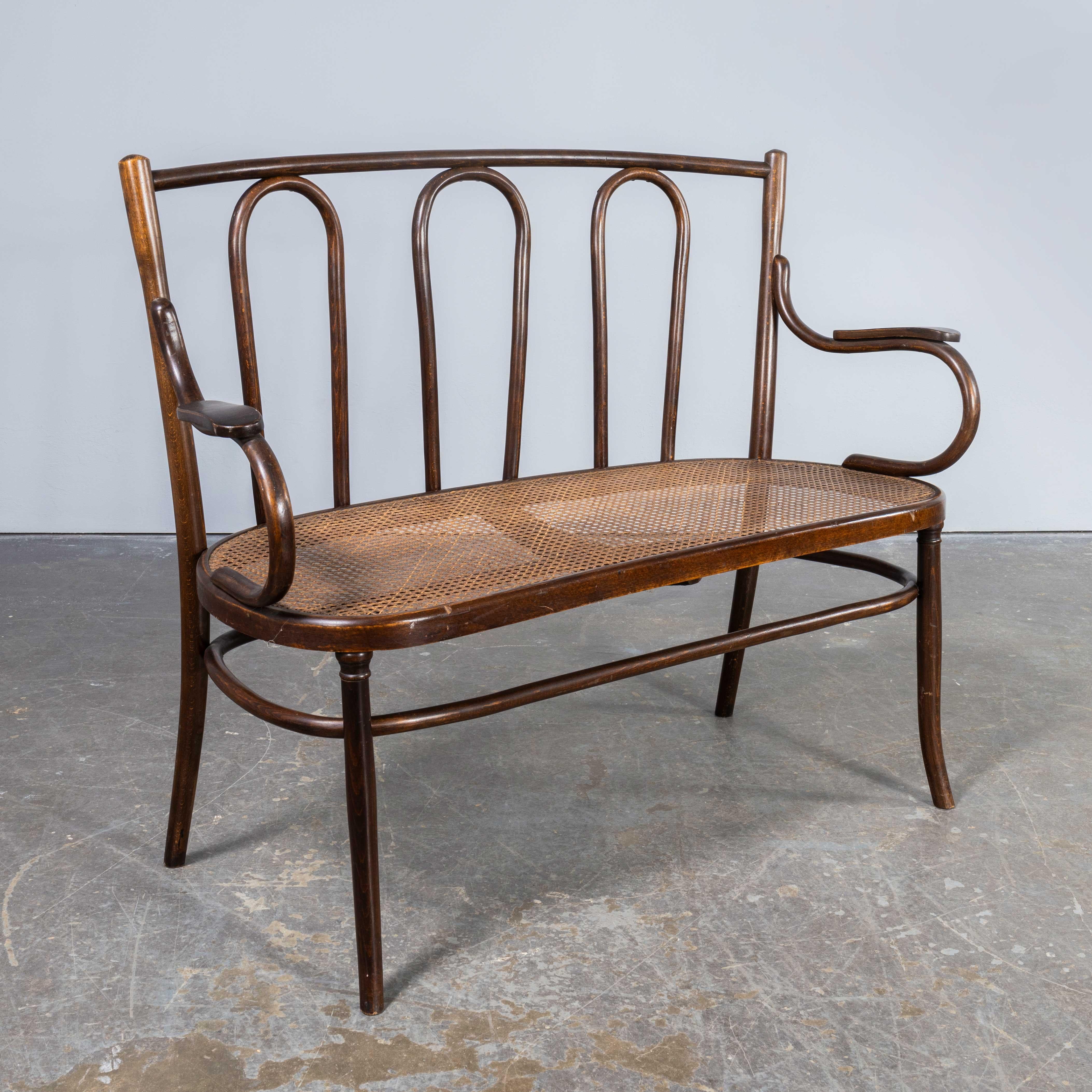 1940's Fischel Hooped Cane Seated Original Classic Bench 7