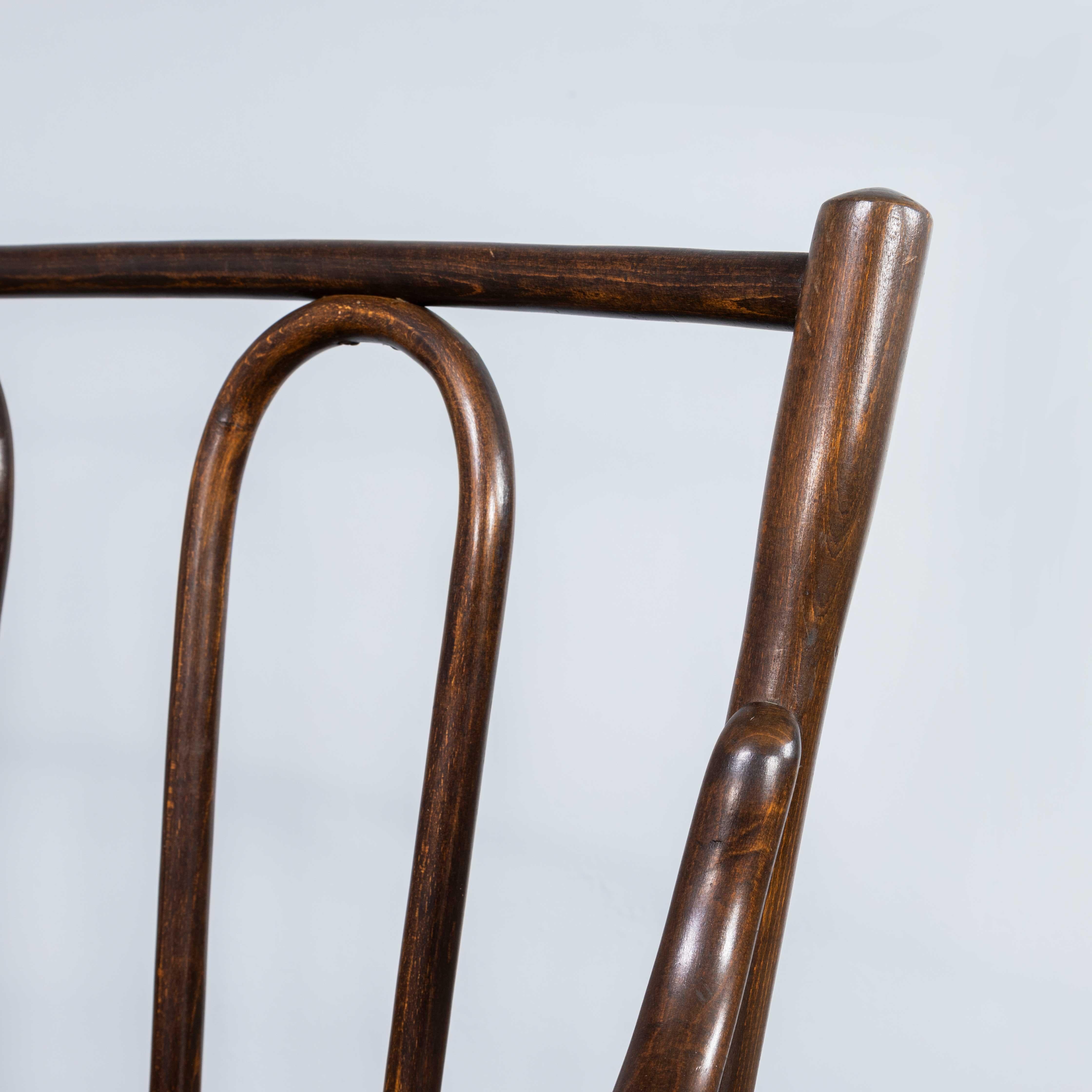 Mid-20th Century 1940's Fischel Hooped Cane Seated Original Classic Bench