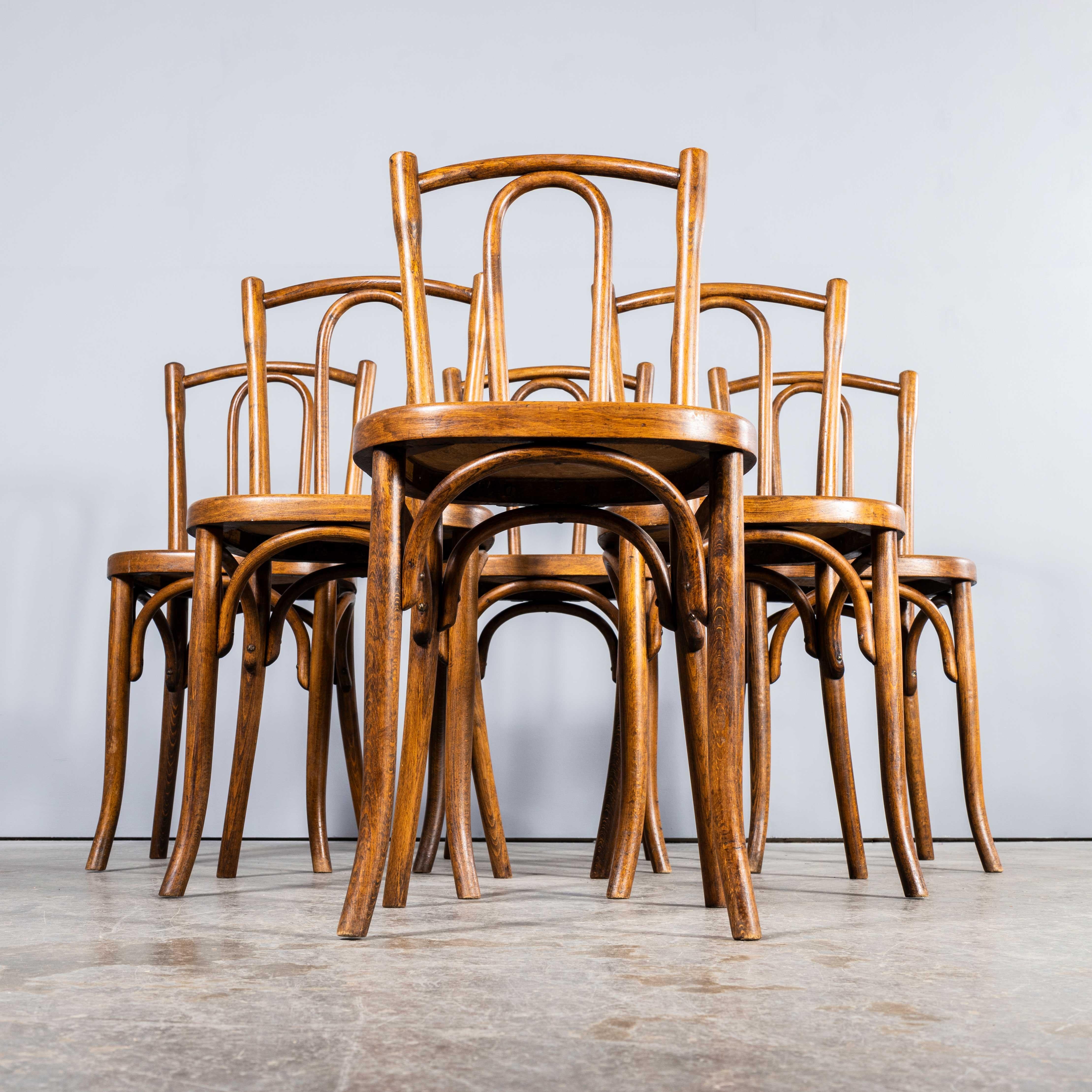 1940's Fischel Original Single Hoop Bentwood Chairs - Set Of Six 9