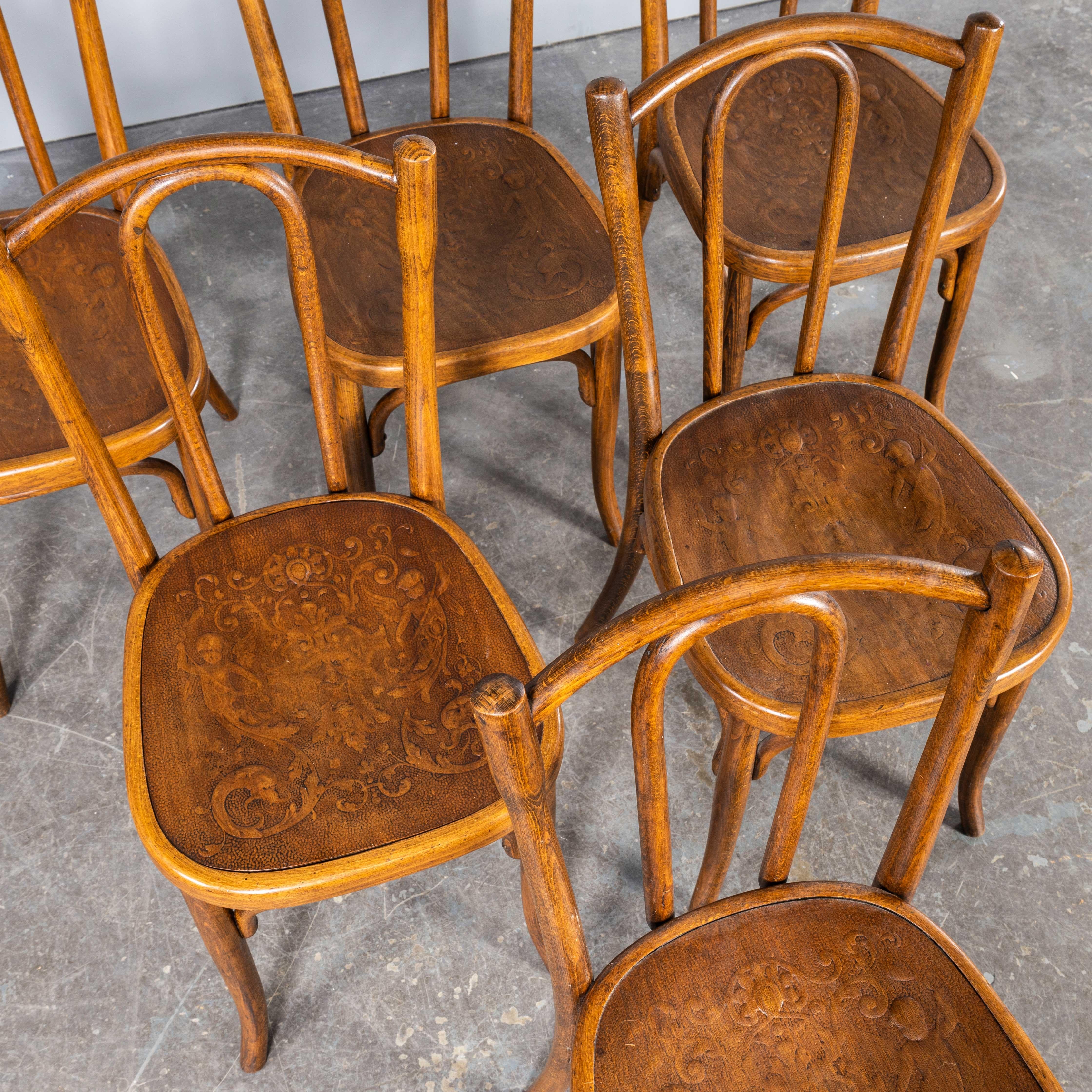 1940's Fischel Original Single Hoop Bentwood Chairs - Set Of Six In Good Condition In Hook, Hampshire
