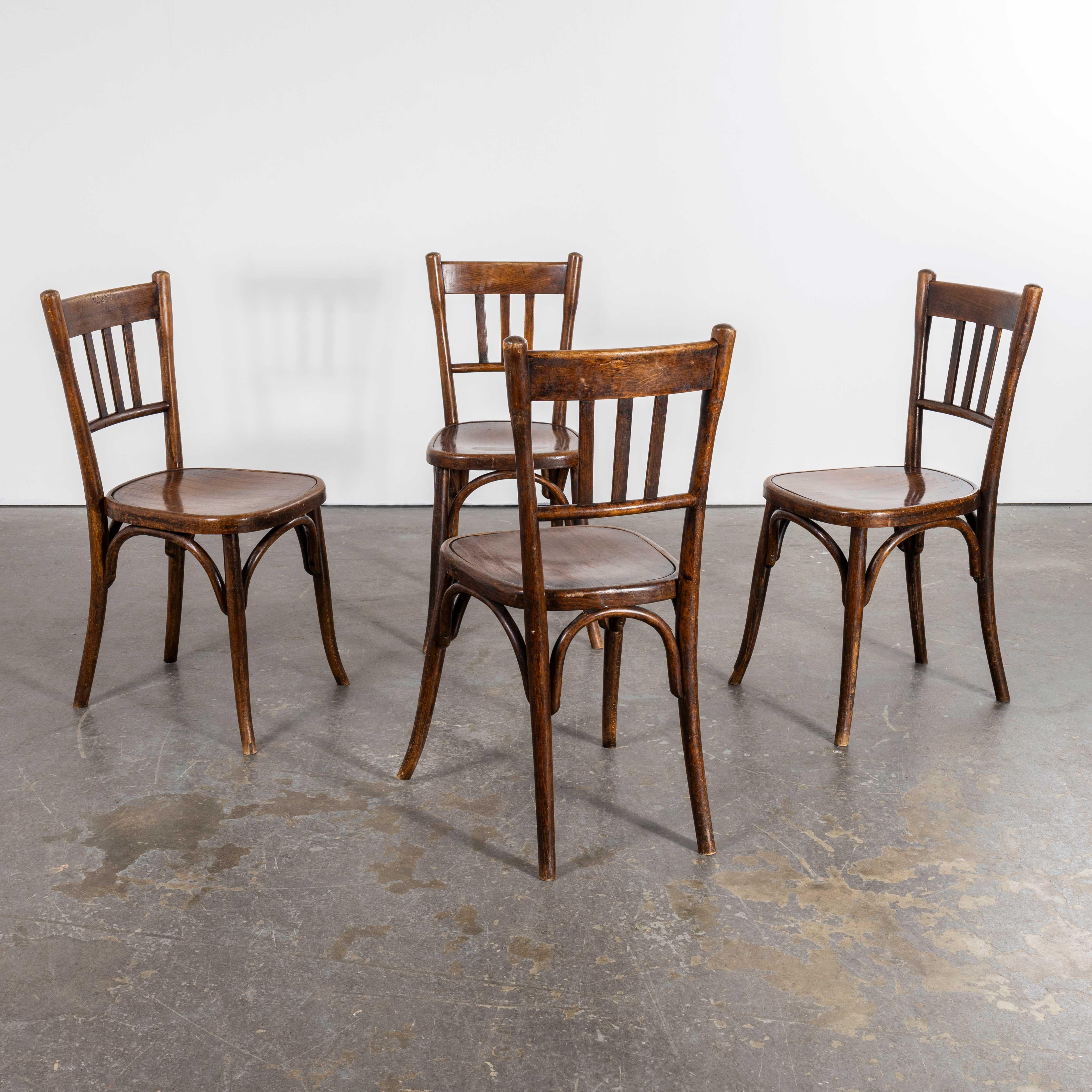 1940's Fischel Provence  Bentwood Dining Chairs - Set Of Four In Good Condition For Sale In Hook, Hampshire