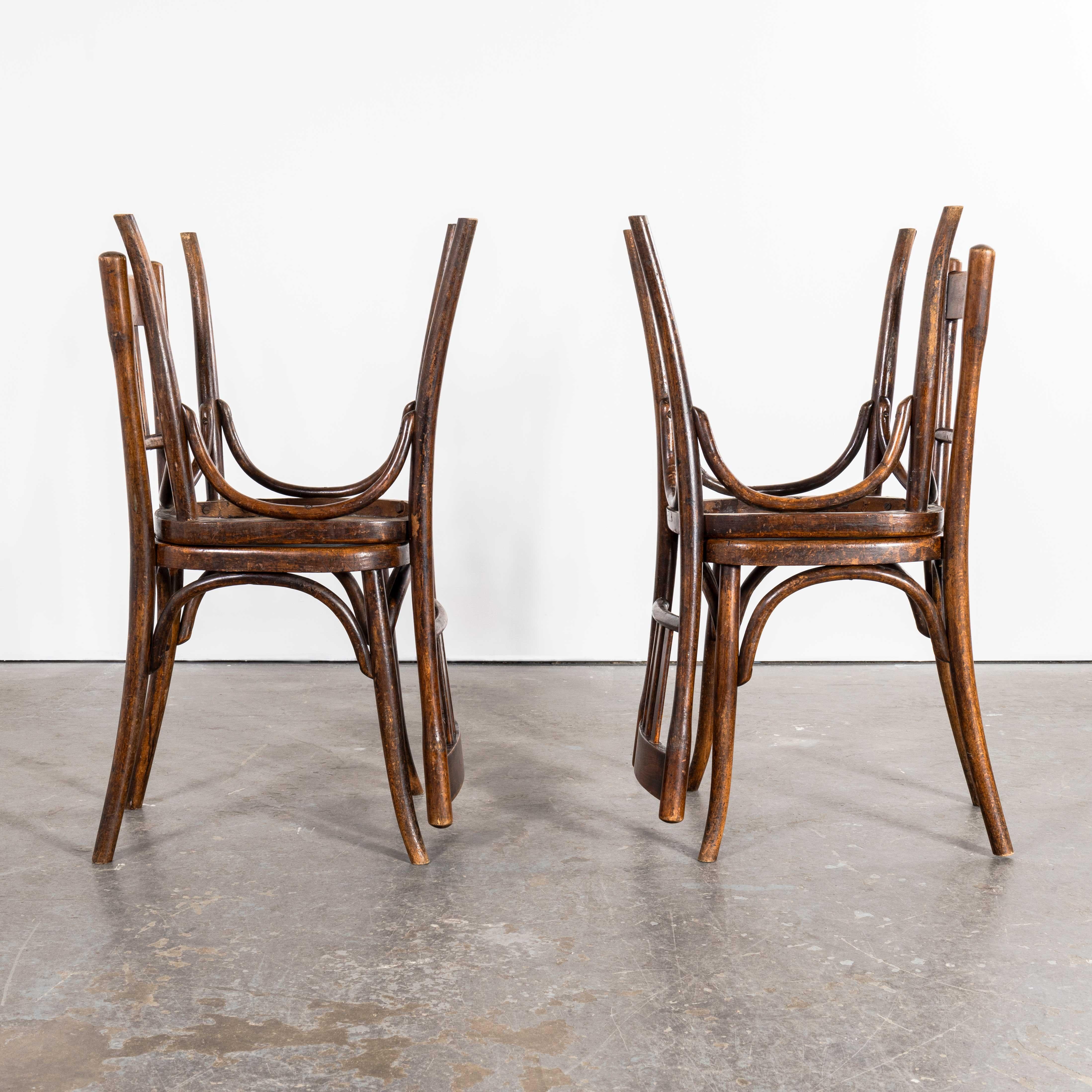 Mid-20th Century 1940's Fischel Provence  Bentwood Dining Chairs - Set Of Four For Sale