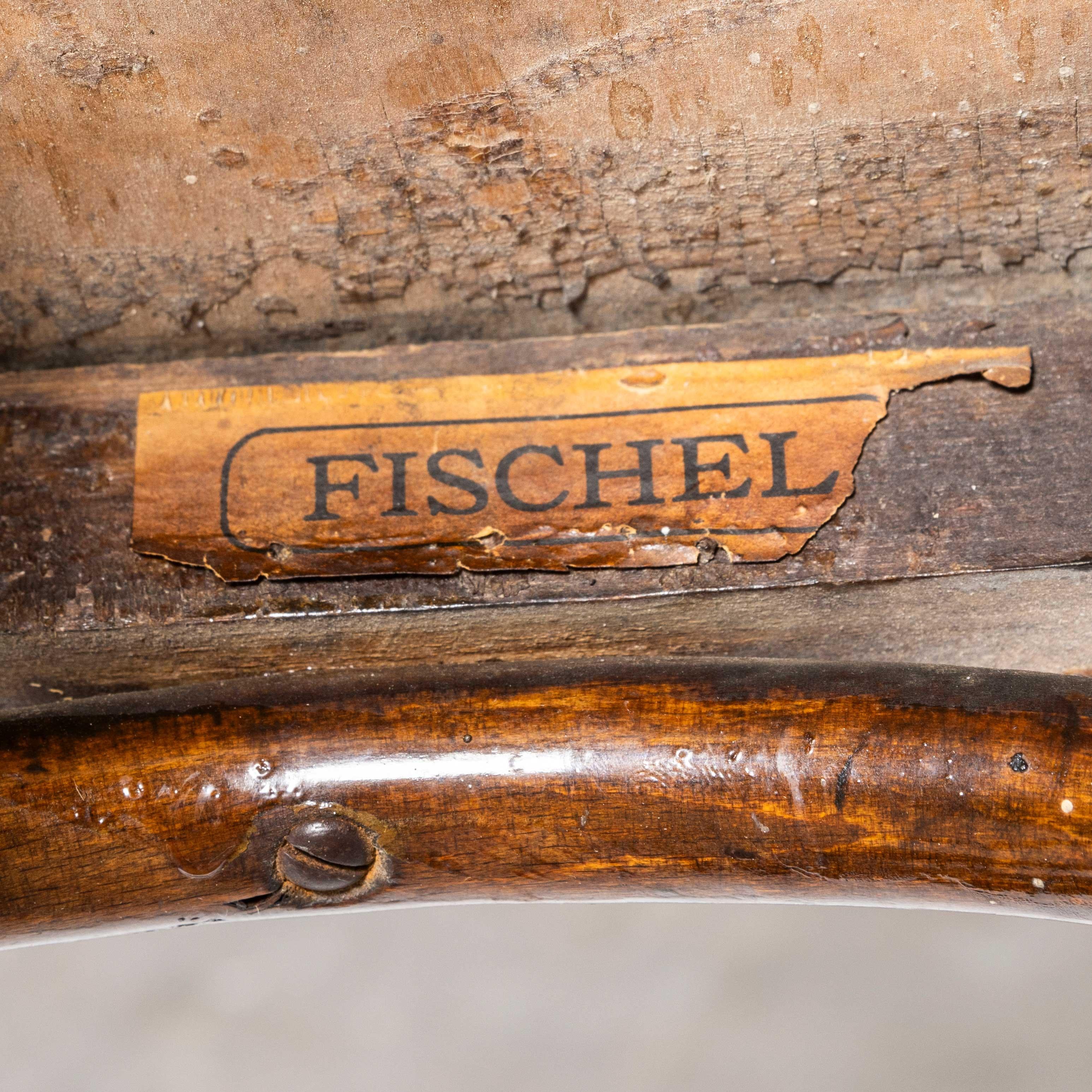 Fischel Provence des années 1940  Chaises de salle à manger en bois courbé - Ensemble de quatre 1