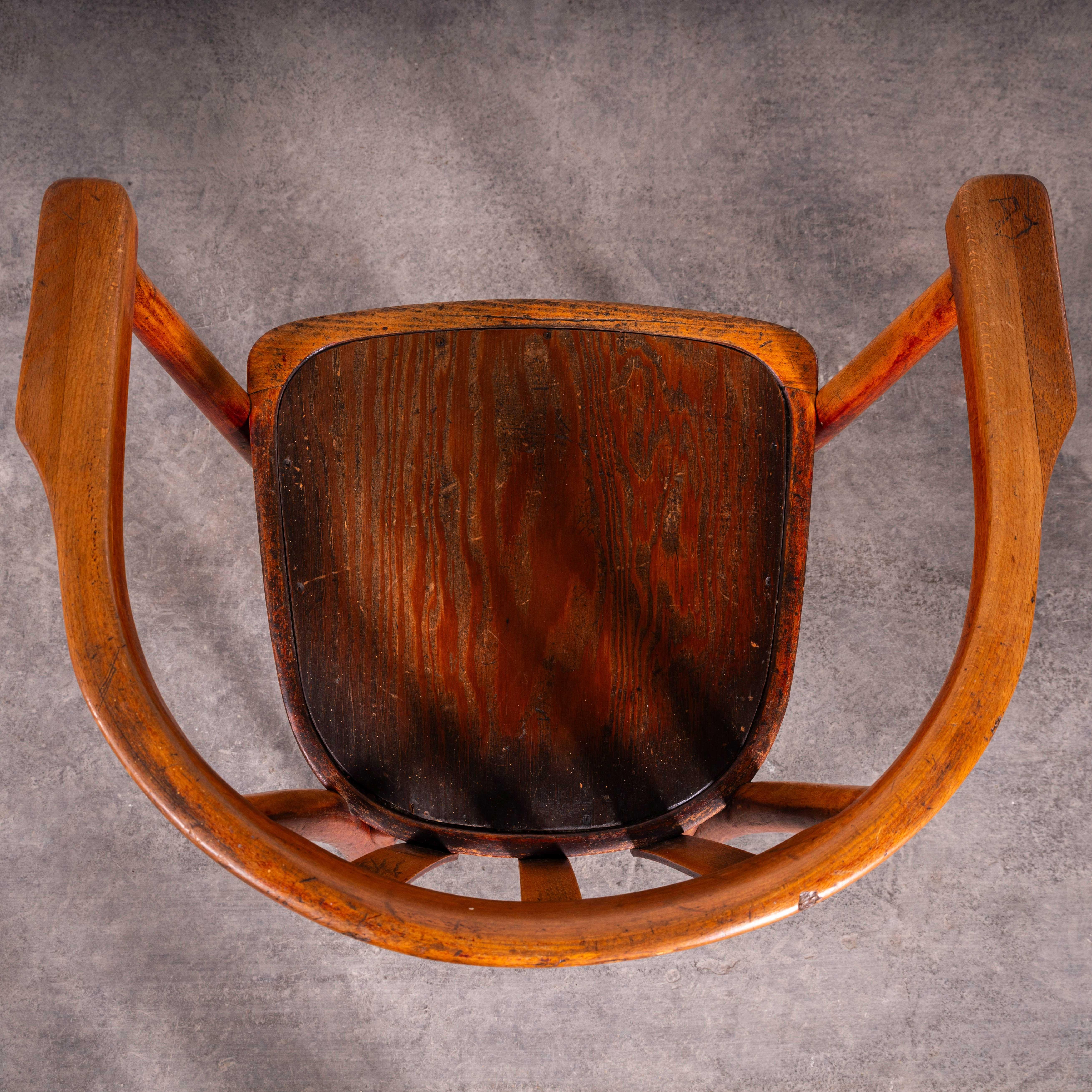 1940's Fischel geformt Bugholz Sessel - Paar im Angebot 4