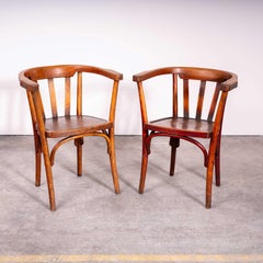 1940's Fischel Shaped Bentwood Armchairs - Pair