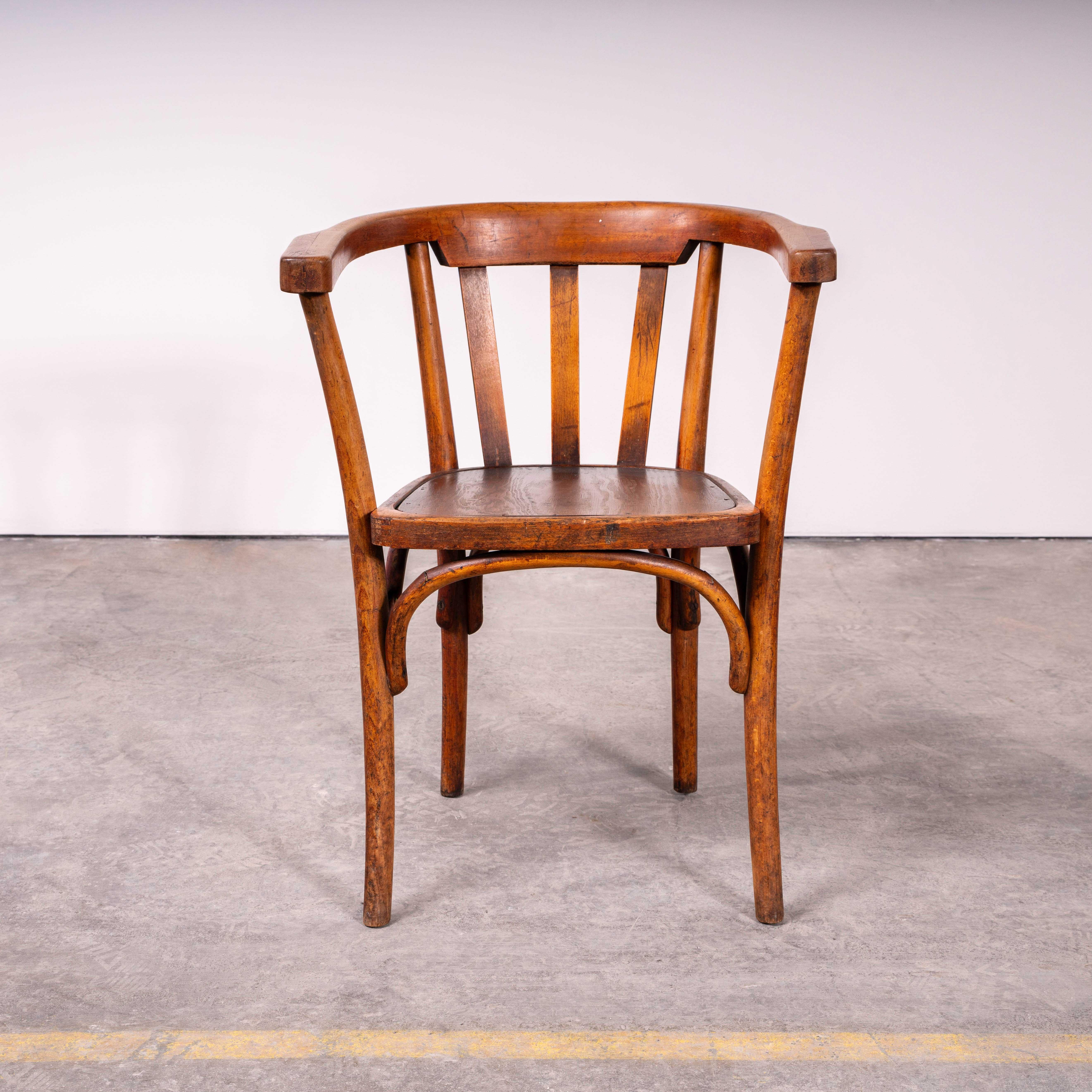 1940's Fischel geformt Bugholz Sessel - Paar (Buchenholz) im Angebot
