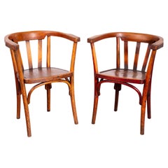 1940's Fischel Shaped Bentwood Armchairs - Pair