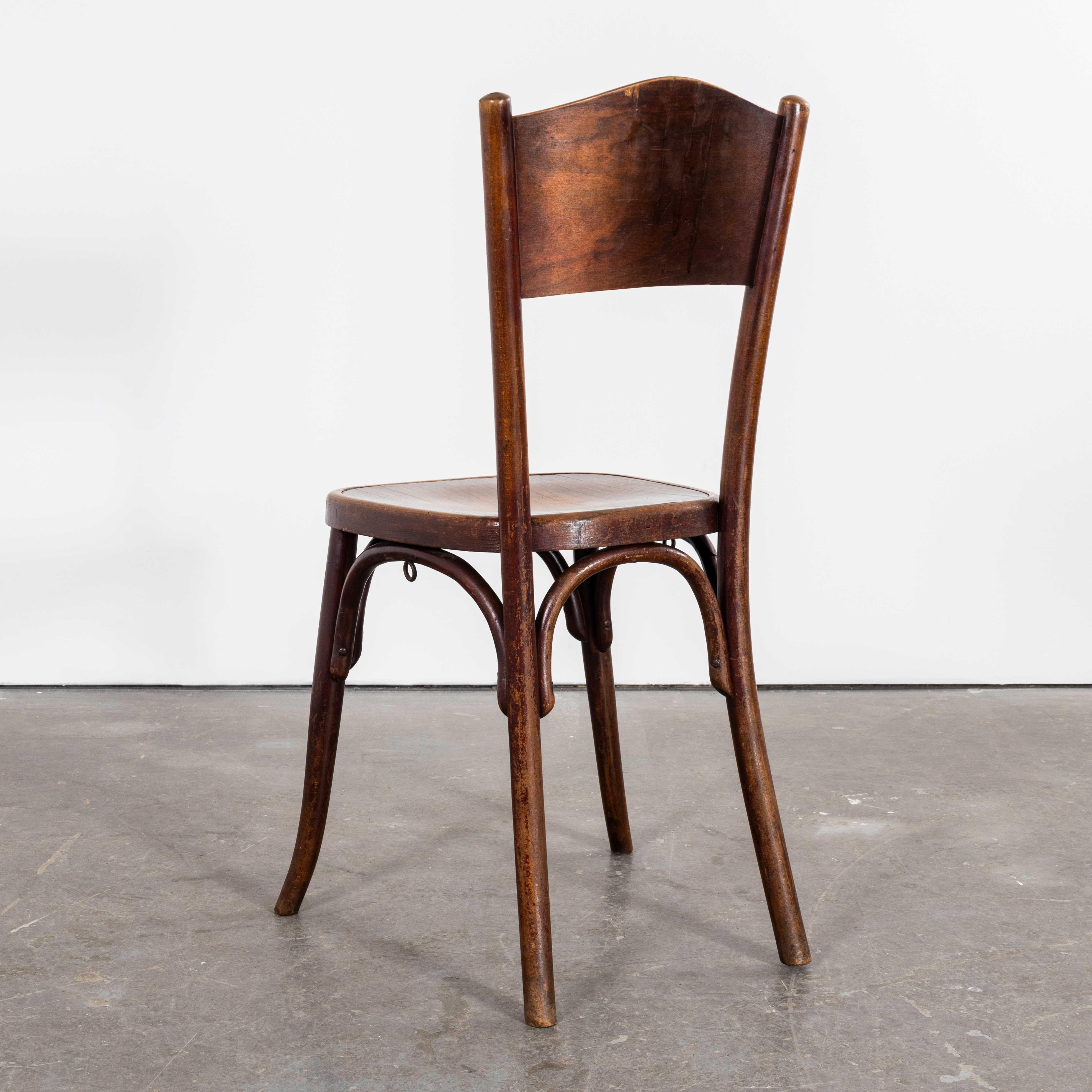 1940's Fischel Stamped Bentwood Dining Chairs - Good Quantity Available For Sale 5