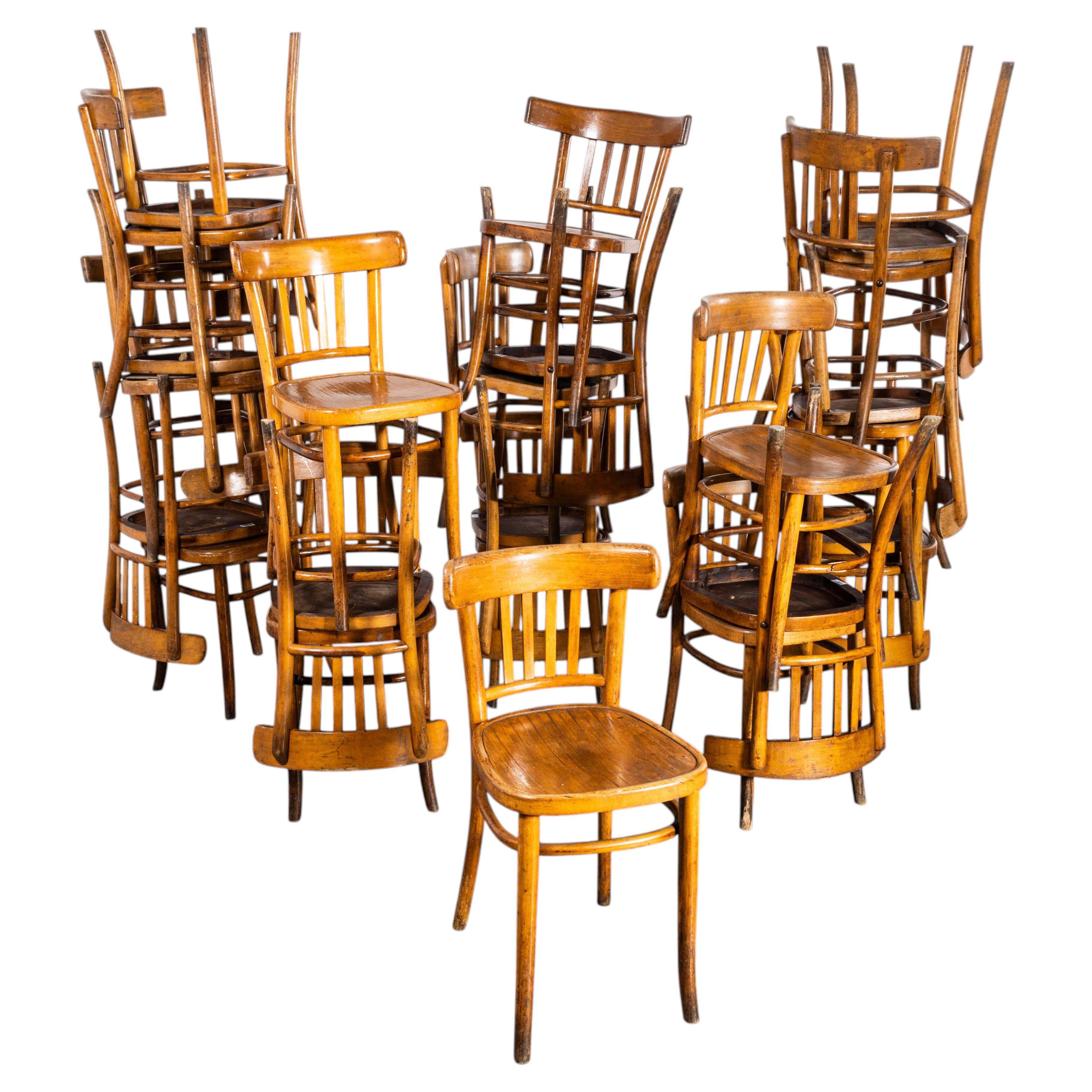 1940's Fischel gestempelt Honey Oak Bugholz Esszimmerstühle - gute Qty im Angebot