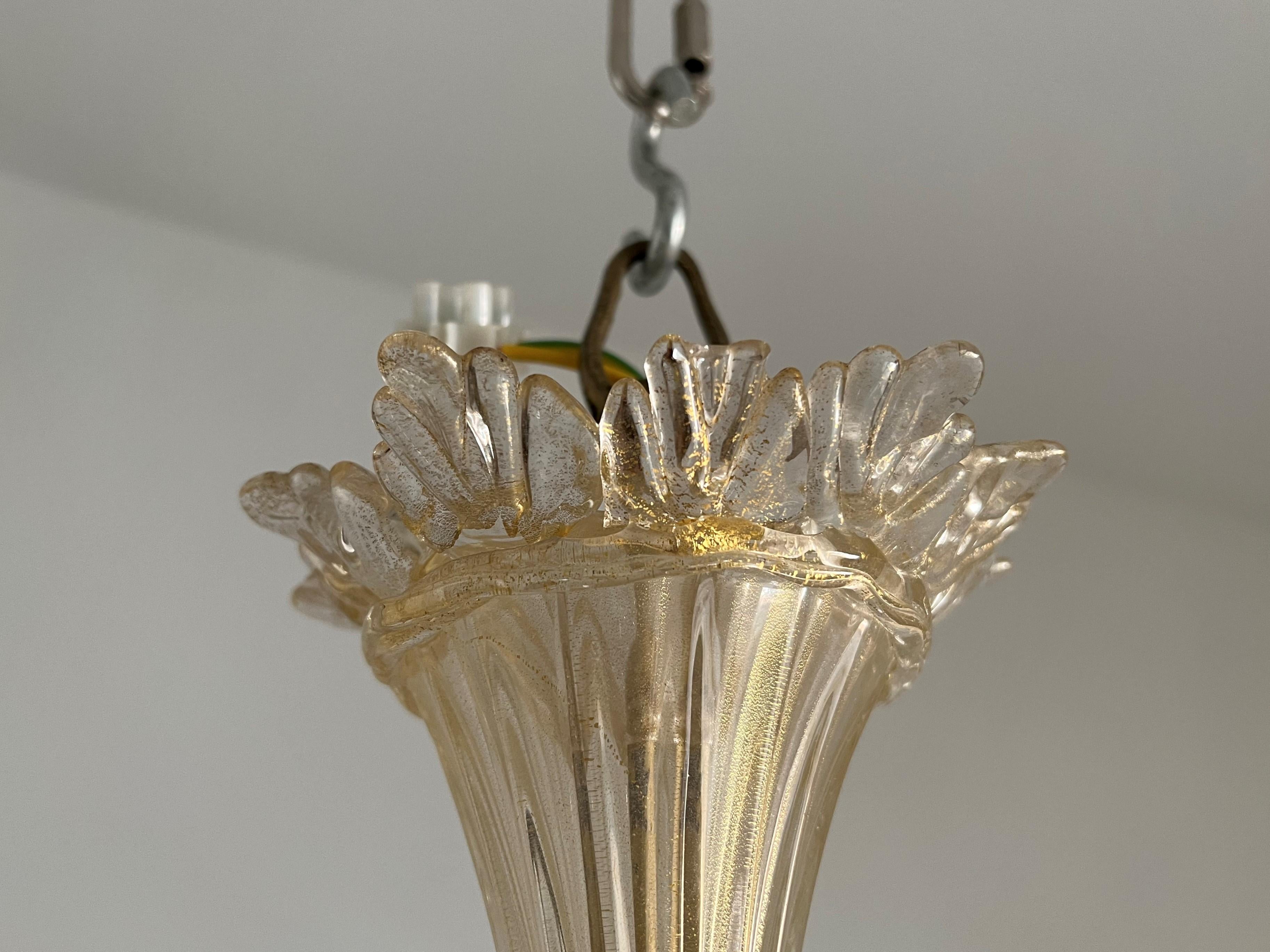 1940s FLower bascket Murano Glass Chandelier Attributed to Barovier & Toso 14