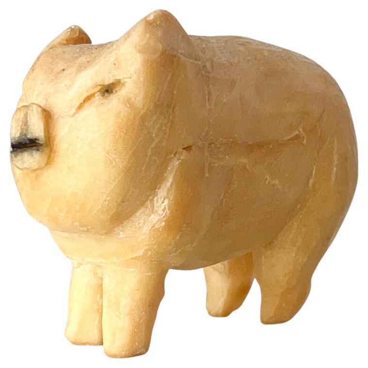 pig soap carving