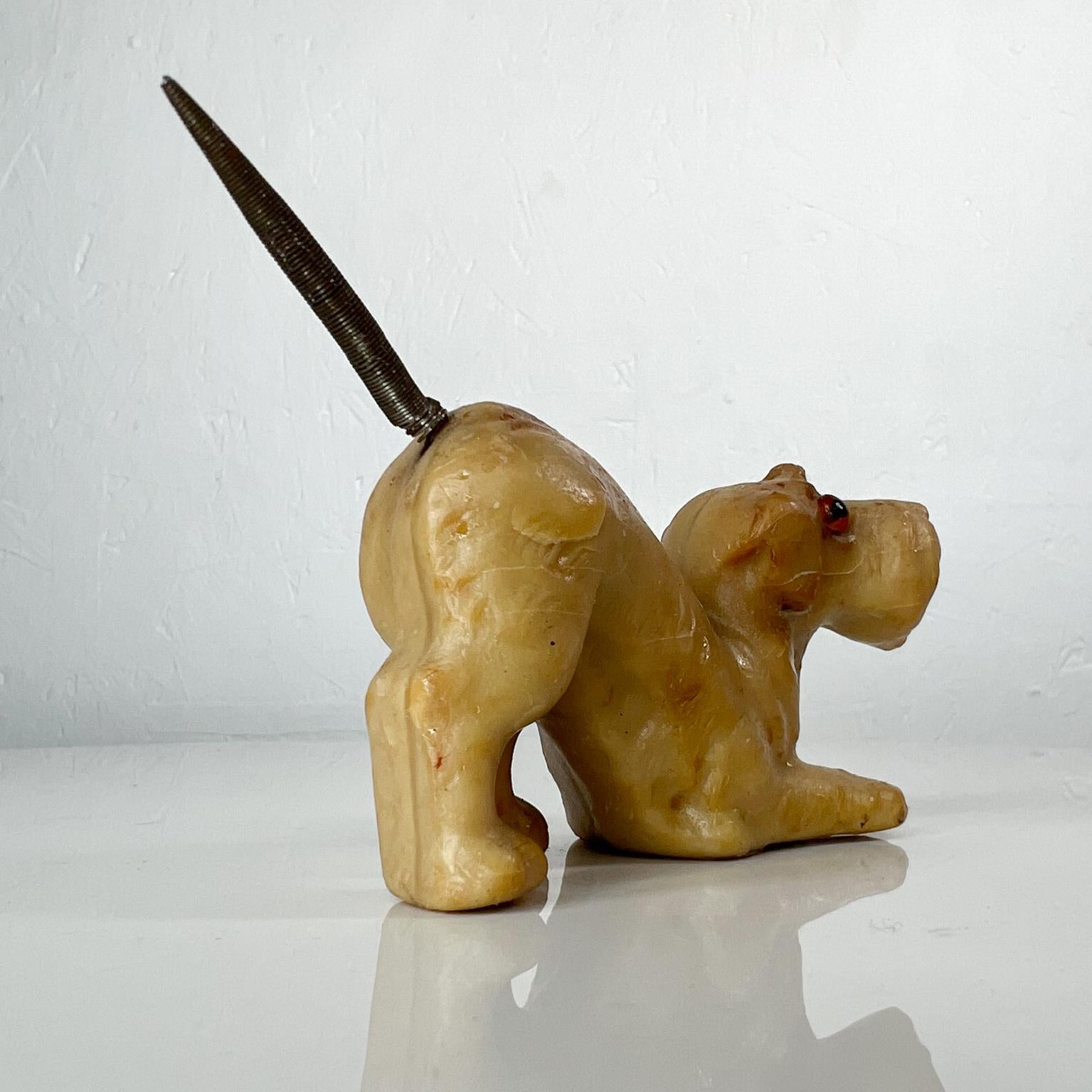 Mid-20th Century 1940s Folk Art Vintage Dog Castile Soap Sculpture Carving