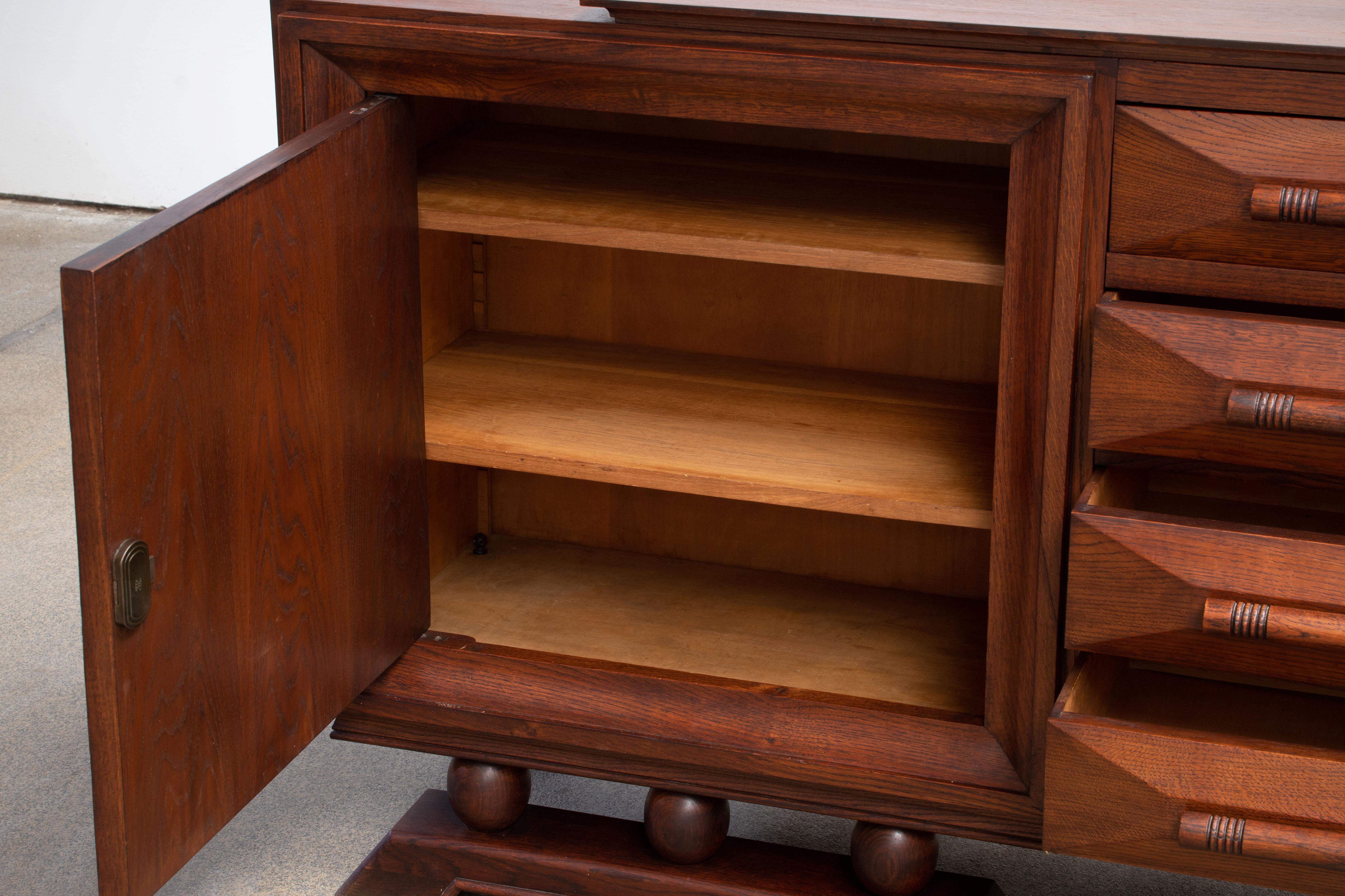 solid oak credenza