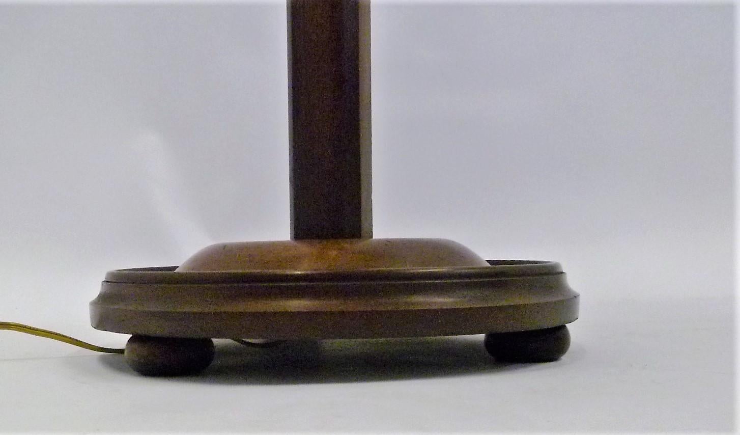 Mid-20th Century 1940s Frances Elkins Style Mahogany Ratchet Floor Lamp