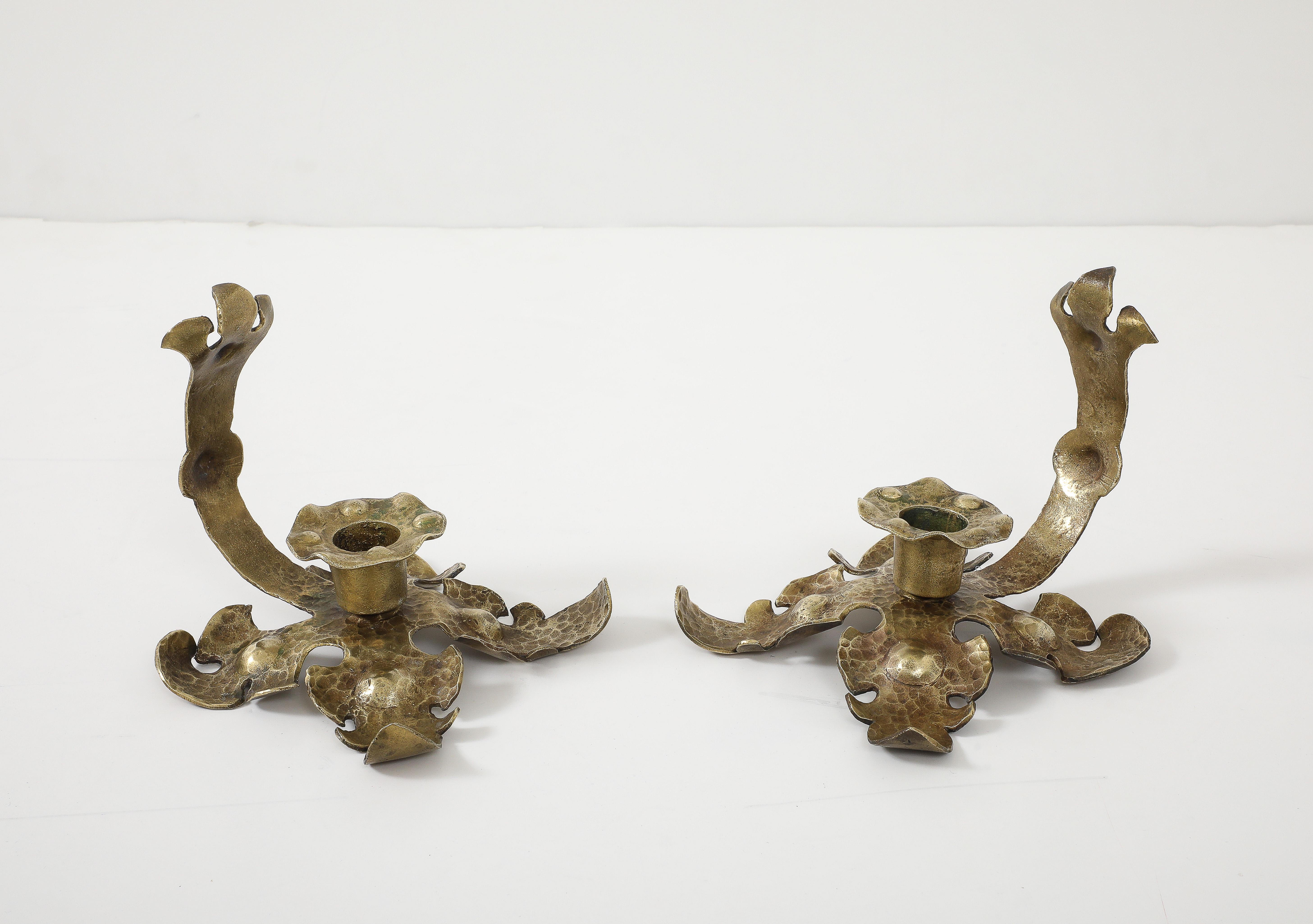 Portavelas Decorativos de Latón Art Decrafts Franceses de 1940 Artes y manualidades en venta