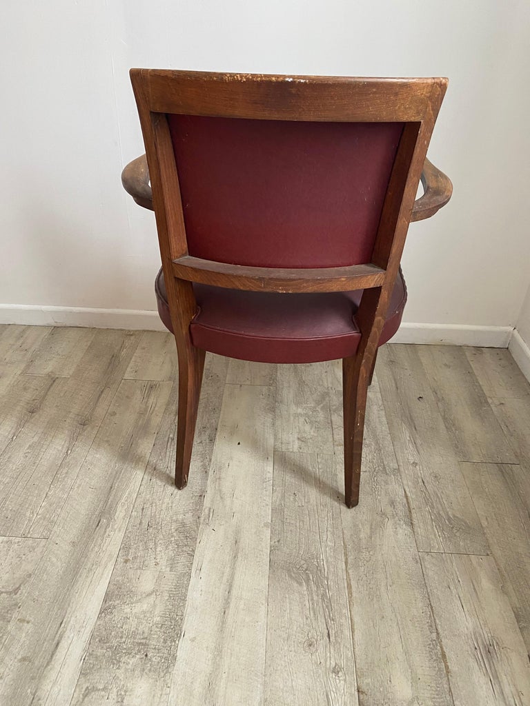1940s French Art Deco Armchair in the Style of André Arbus For Sale 3