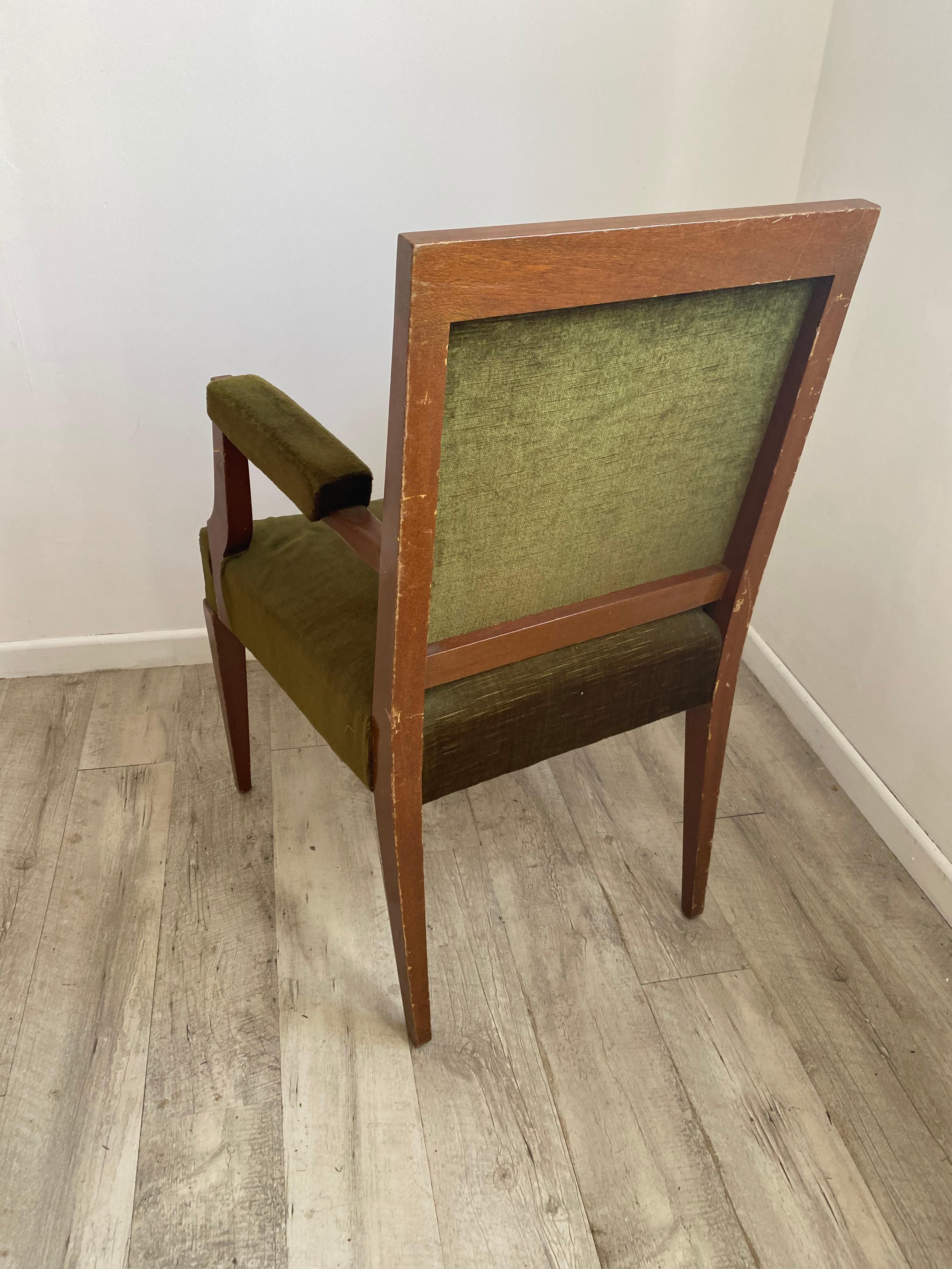 1940s French Art Deco Armchair in the Style of André Arbus 4