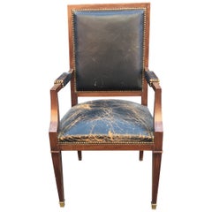 1940s French Art Deco Armchair in the Style of André Arbus