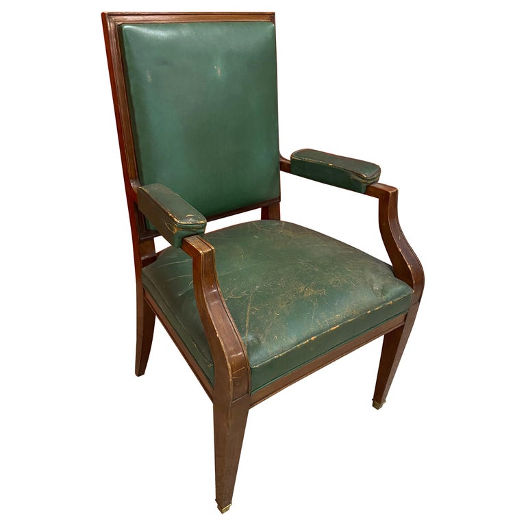 1940s French Art Deco Armchair in the Style of André Arbus For Sale
