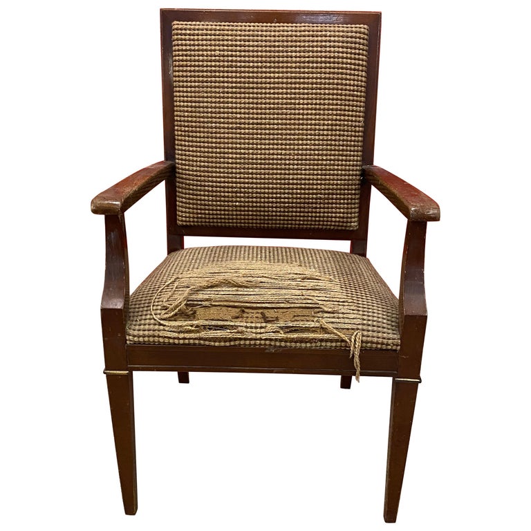Decoene Freres , 1940s French Art Deco Armchair  For Sale