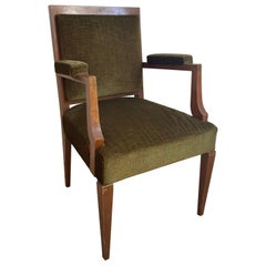 1940s French Art Deco Armchair in the Style of André Arbus