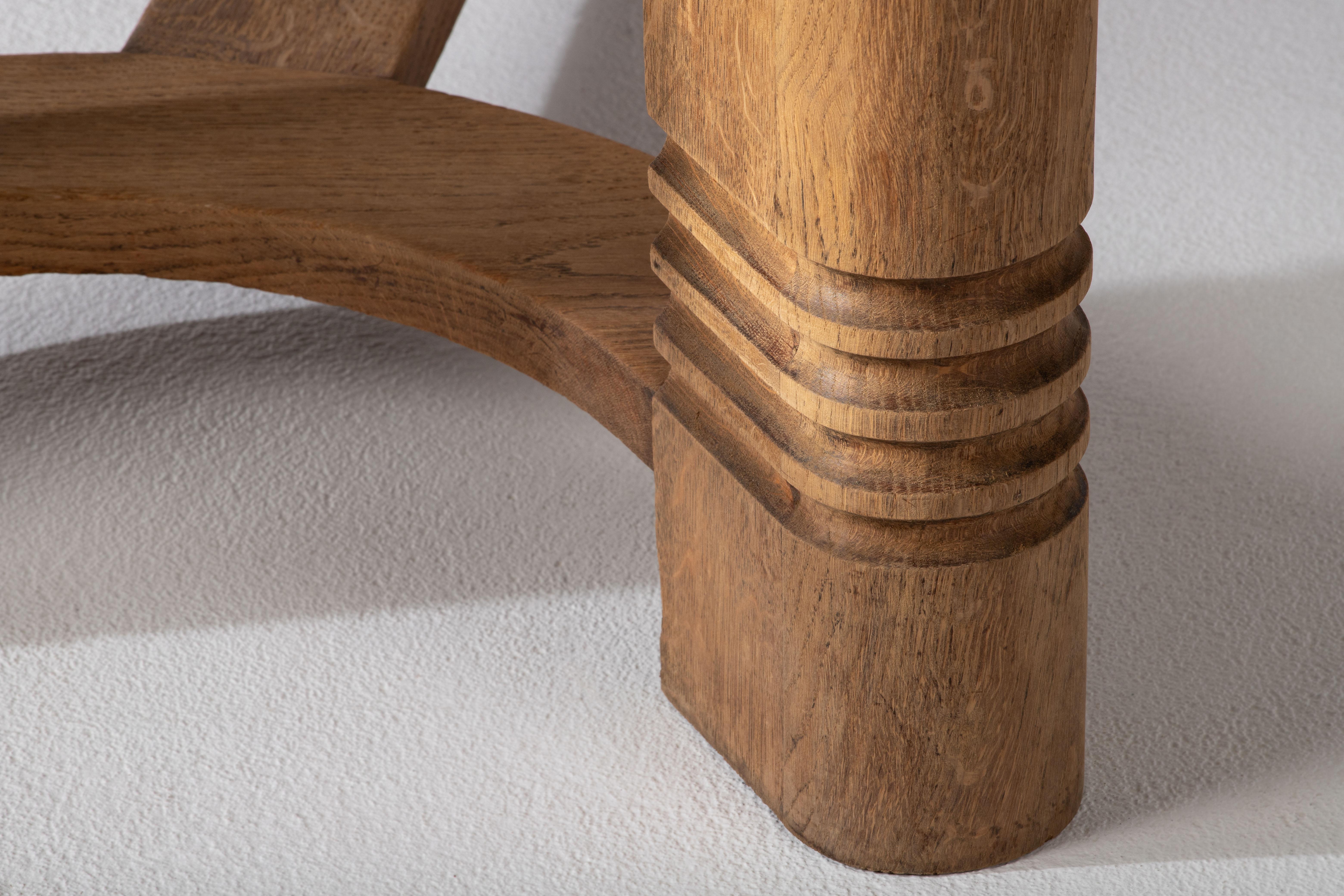 1940s French Art Deco Extendable Oak Table 10