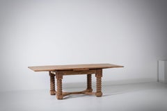 Dudouyt - Inspired - Table - Extendable - Oak - 1950 - France - Brutalist