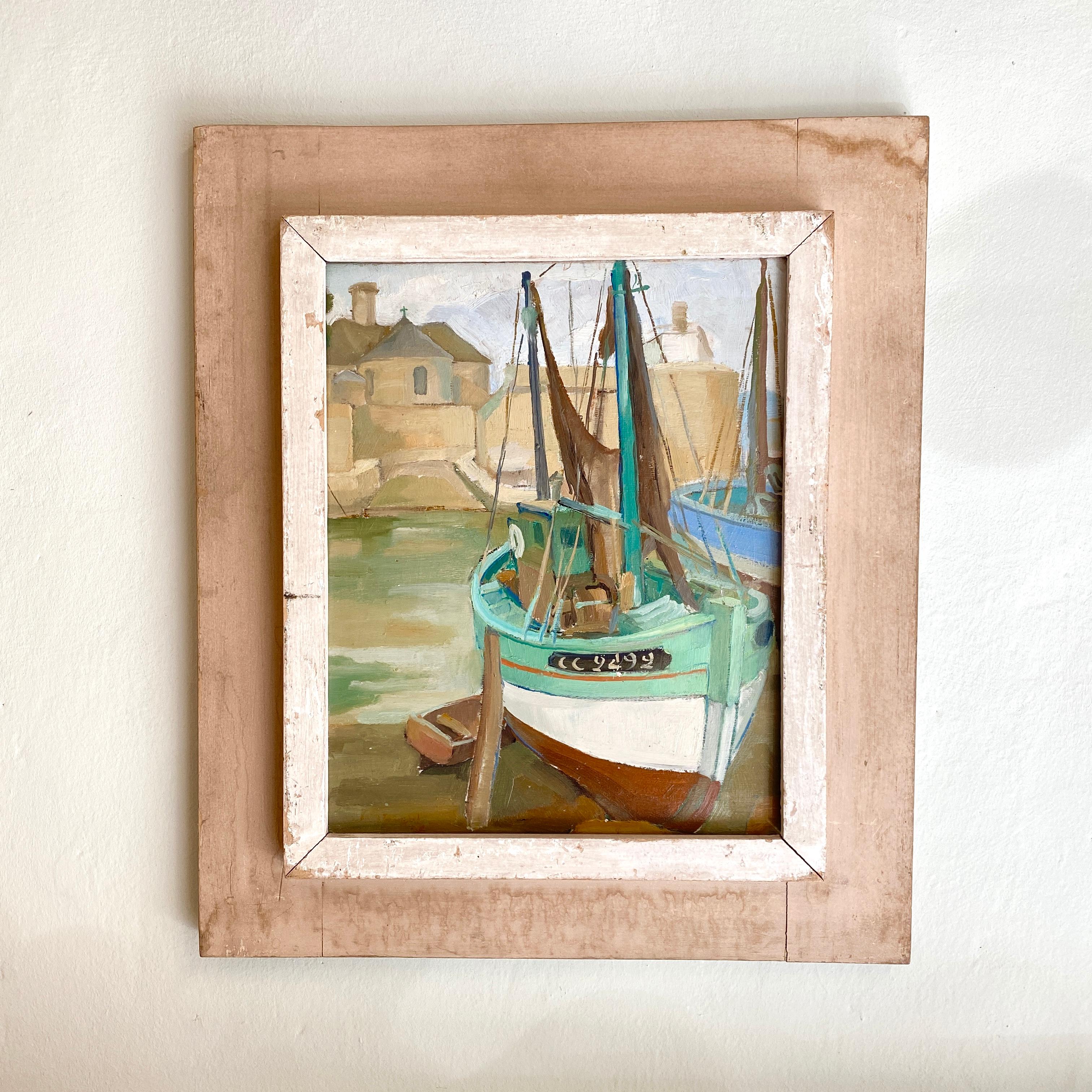 This 1940s oil painting was painted on wood. The Paintings has got very nice colors and a great depth. The painting without the frame is: 31cm x 40cm.
A very nice painting to decorate a modern, antique or midcentury interior.