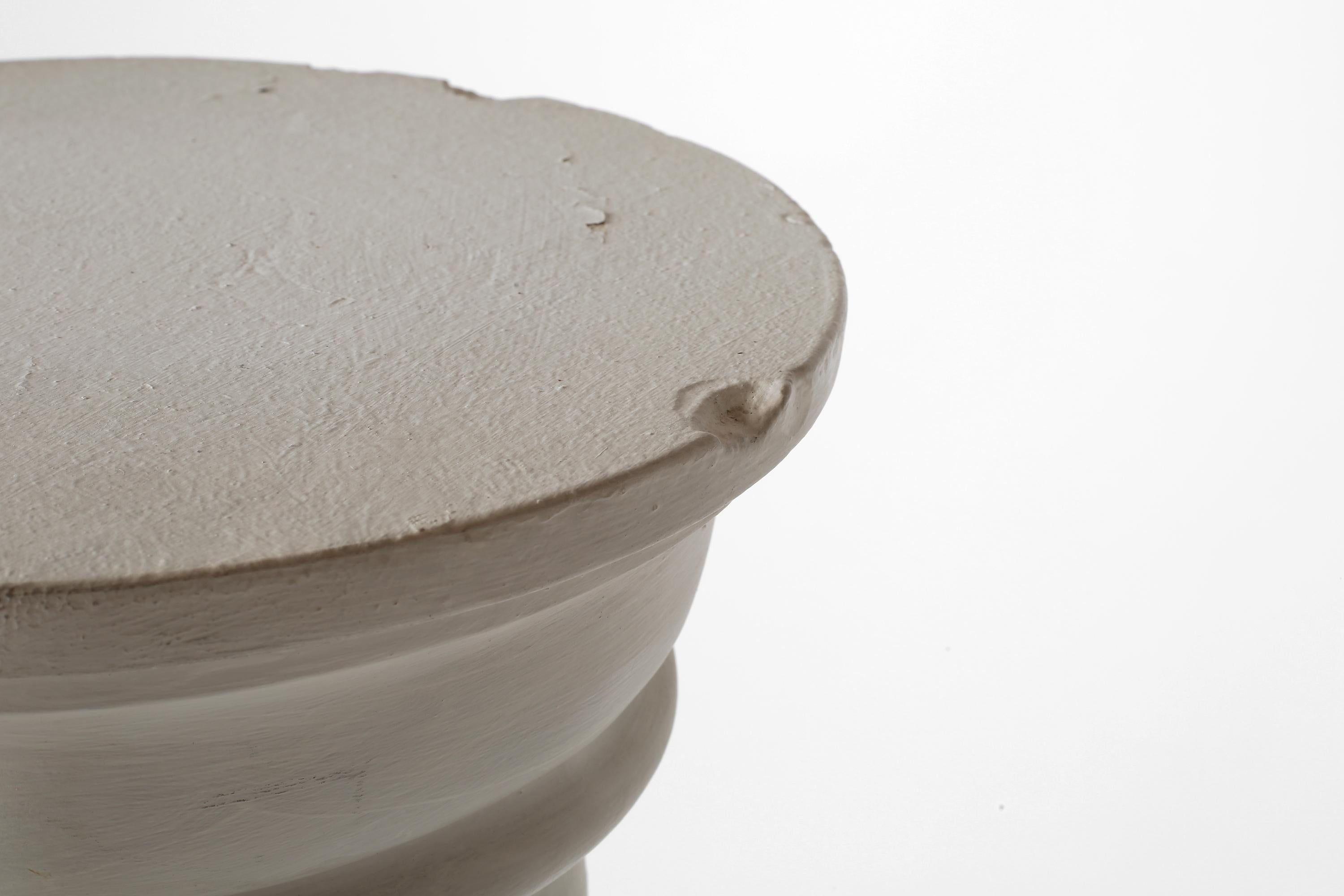 1940s French Art Deco Plaster Torsade Column Pedestal Plinth For Sale 3