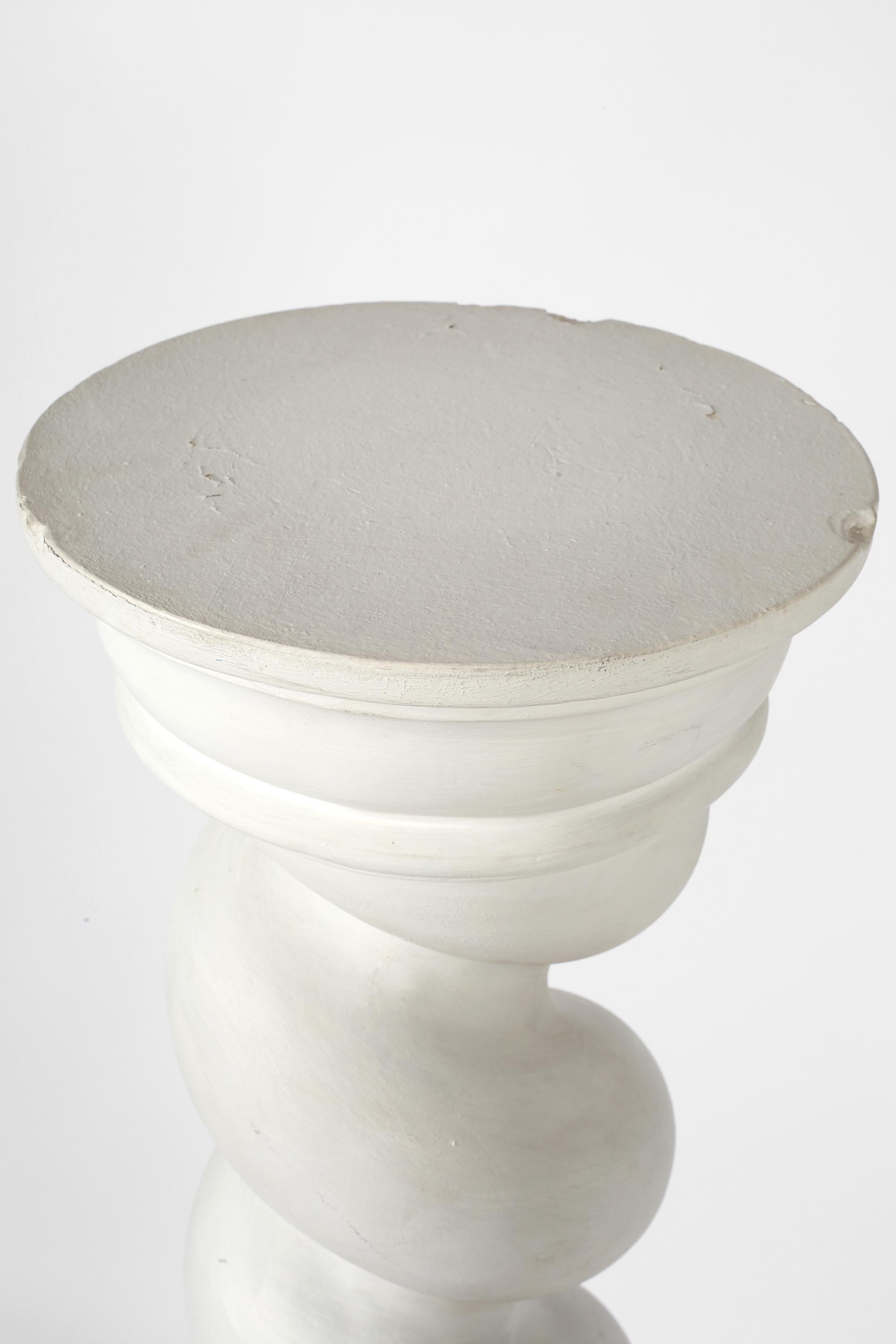 1940s French Art Deco Plaster Torsade Column Pedestal Plinth For Sale 4
